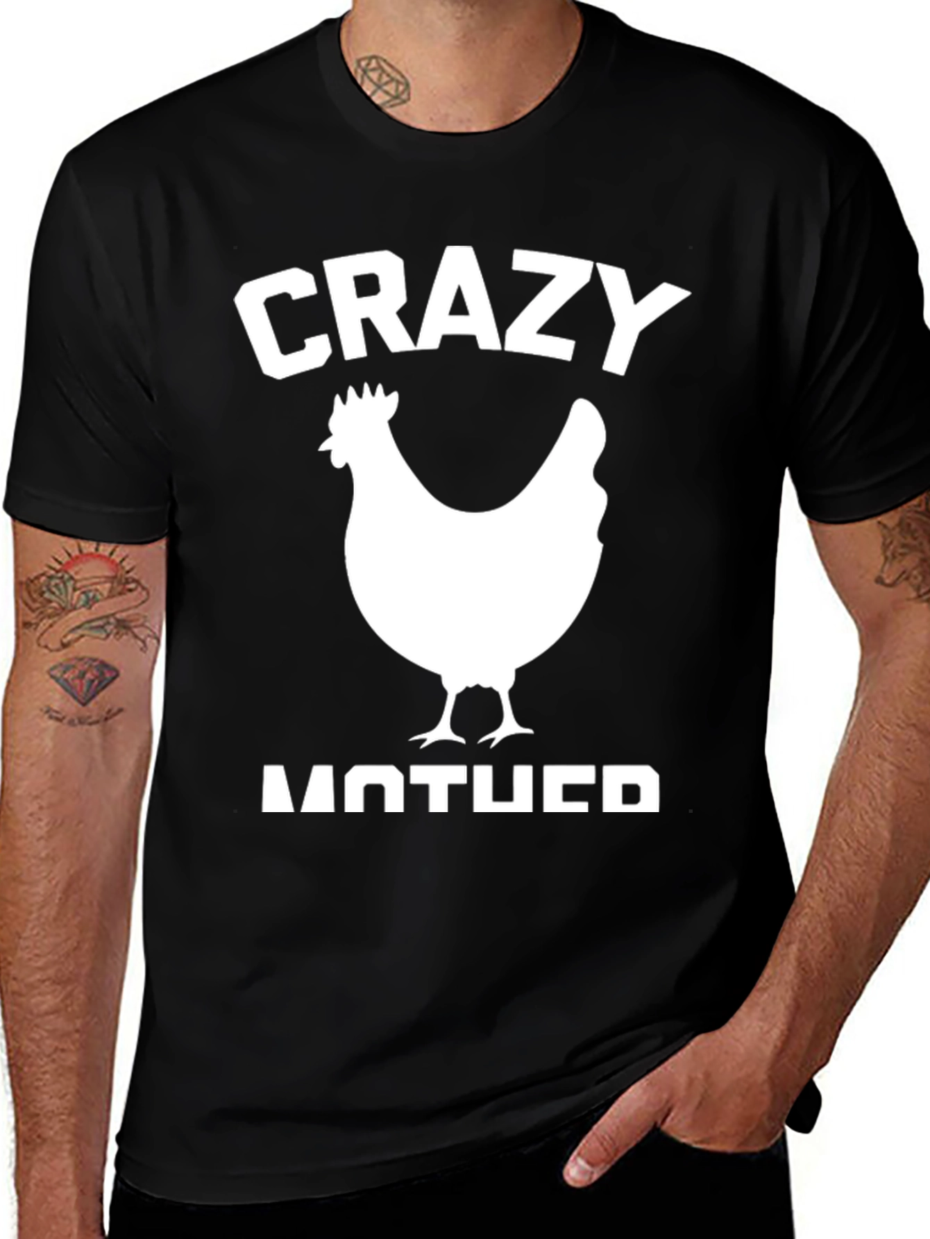 Variant 9 of Crazy Chicken Mother T-Shirt - Funny Animal Tee