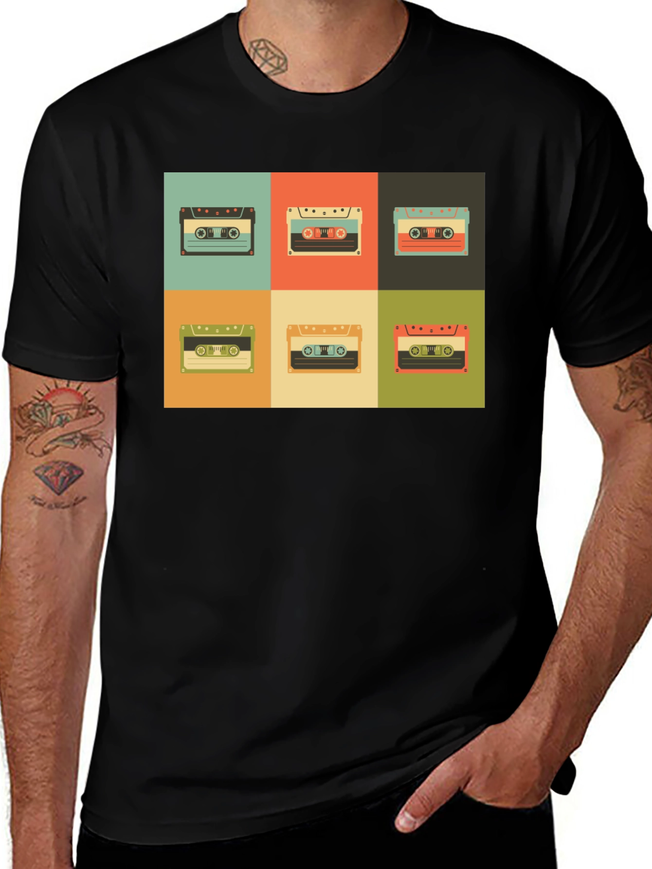 Variant 11 of Retro Cassette Tape Graphic Tee - Vintage Music Lover Shirt