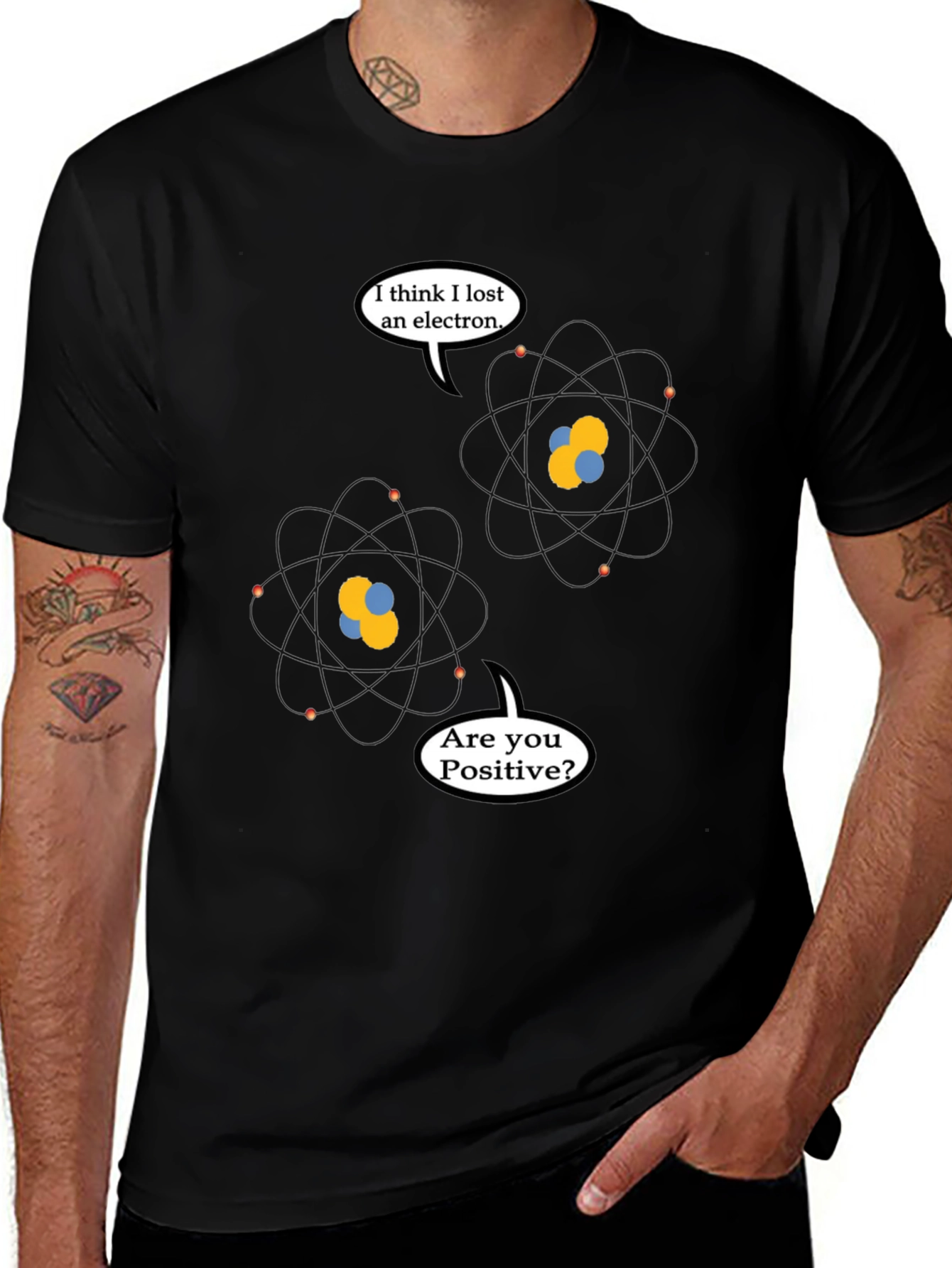 Variant 7 of Funny Physics Pun T-Shirt - Lost Electron