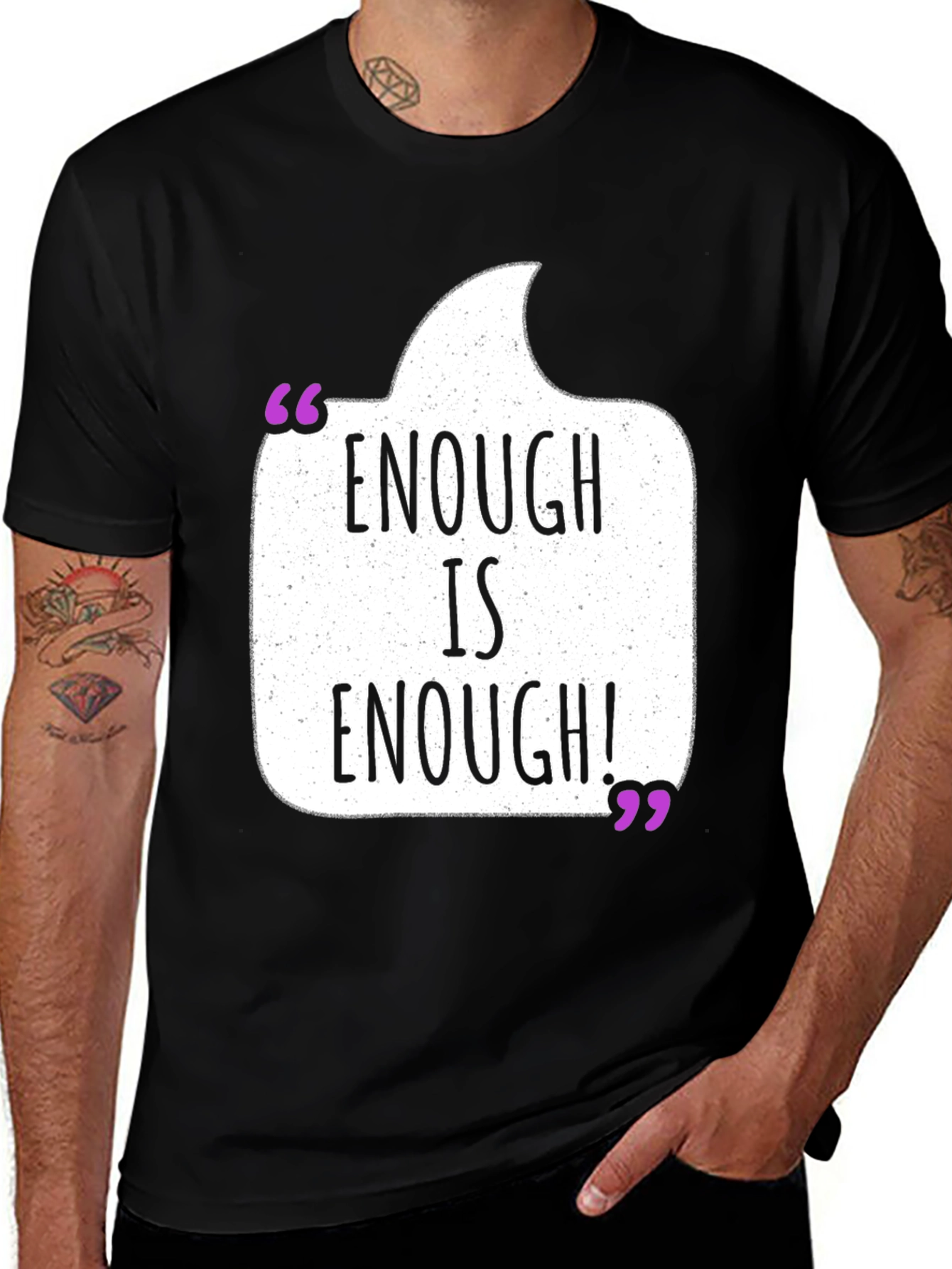 Variant 28 of Enough is Enough Graphic Tee - Black