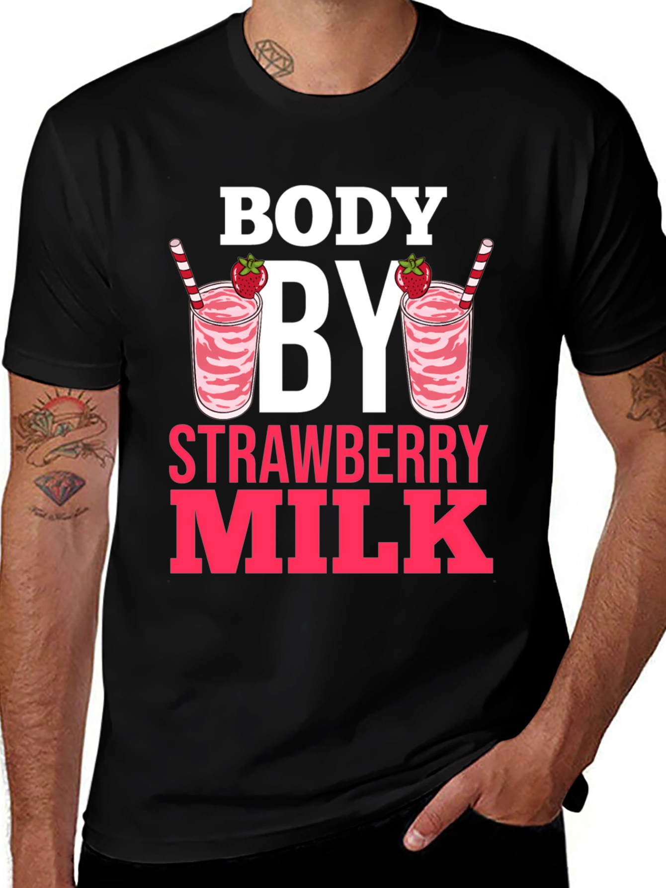 Variant 10 of Body By Strawberry Milk Graphic Tee