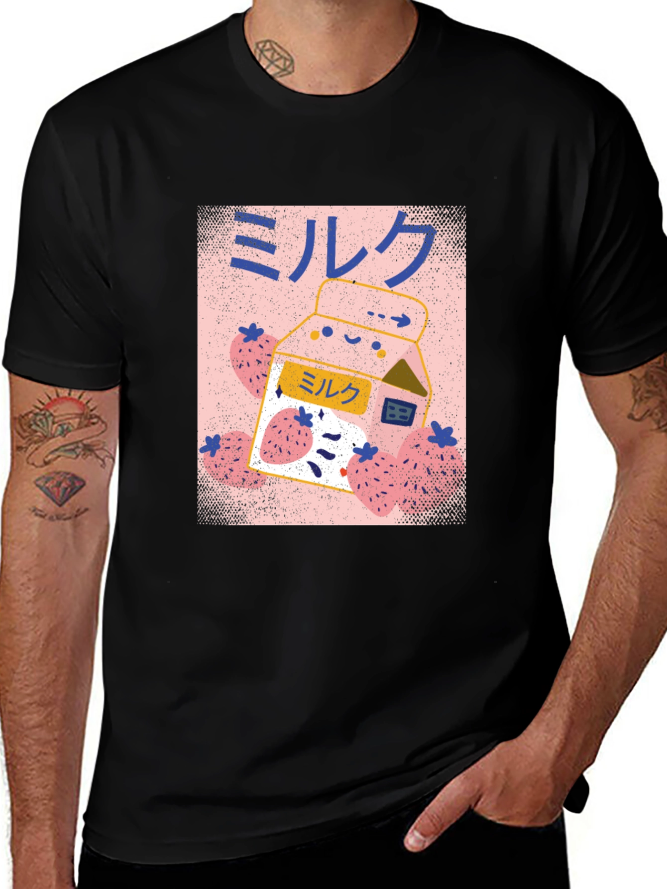 Variant 20 of Strawberry Milk Kawaii Anime Graphic T-Shirt