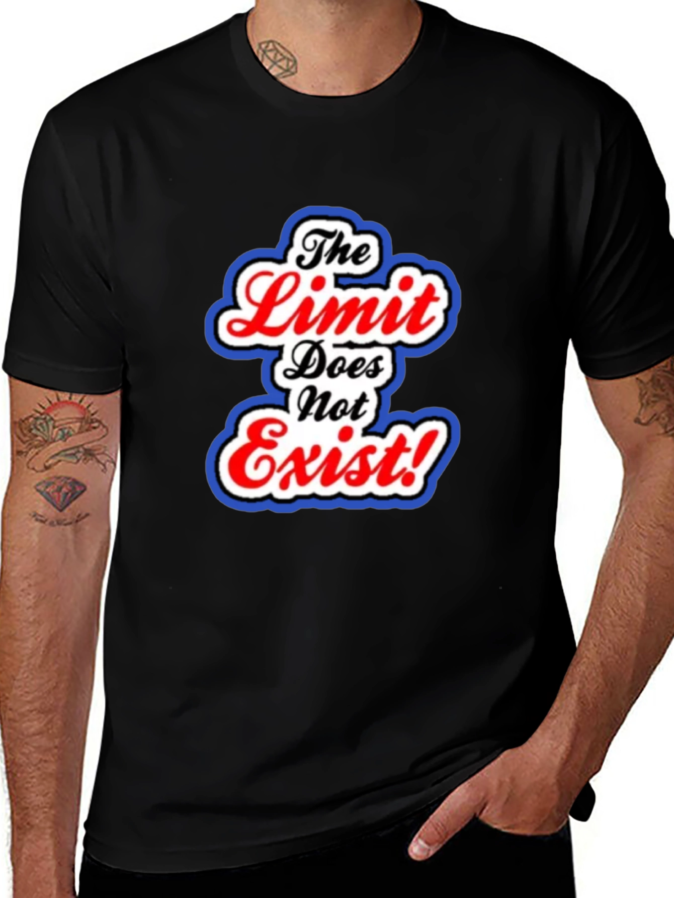 Variant 8 of Limit Does Not Exist! Graphic Tee - Black Cotton Blend