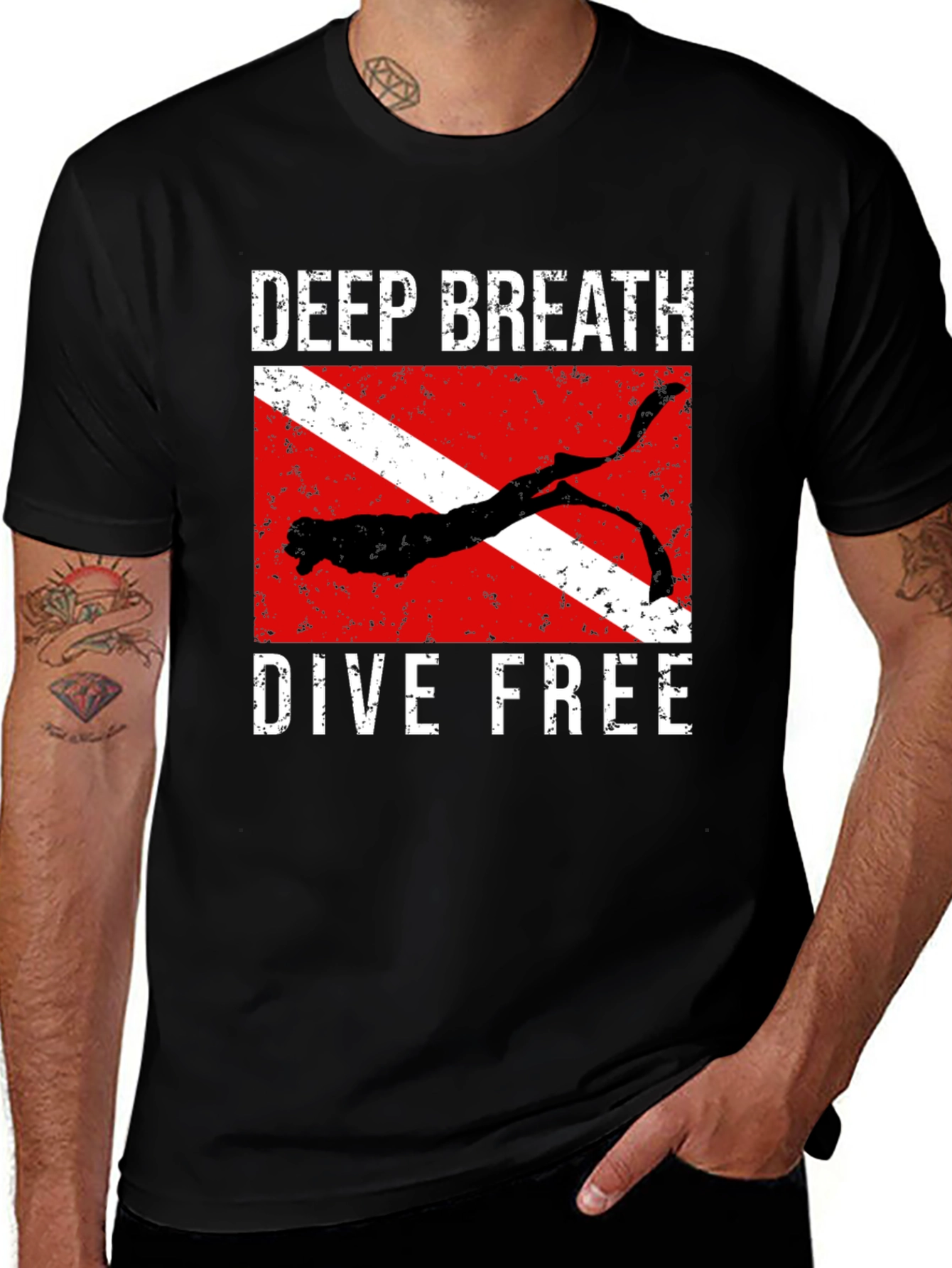 Deep Breath Dive Free T-Shirt