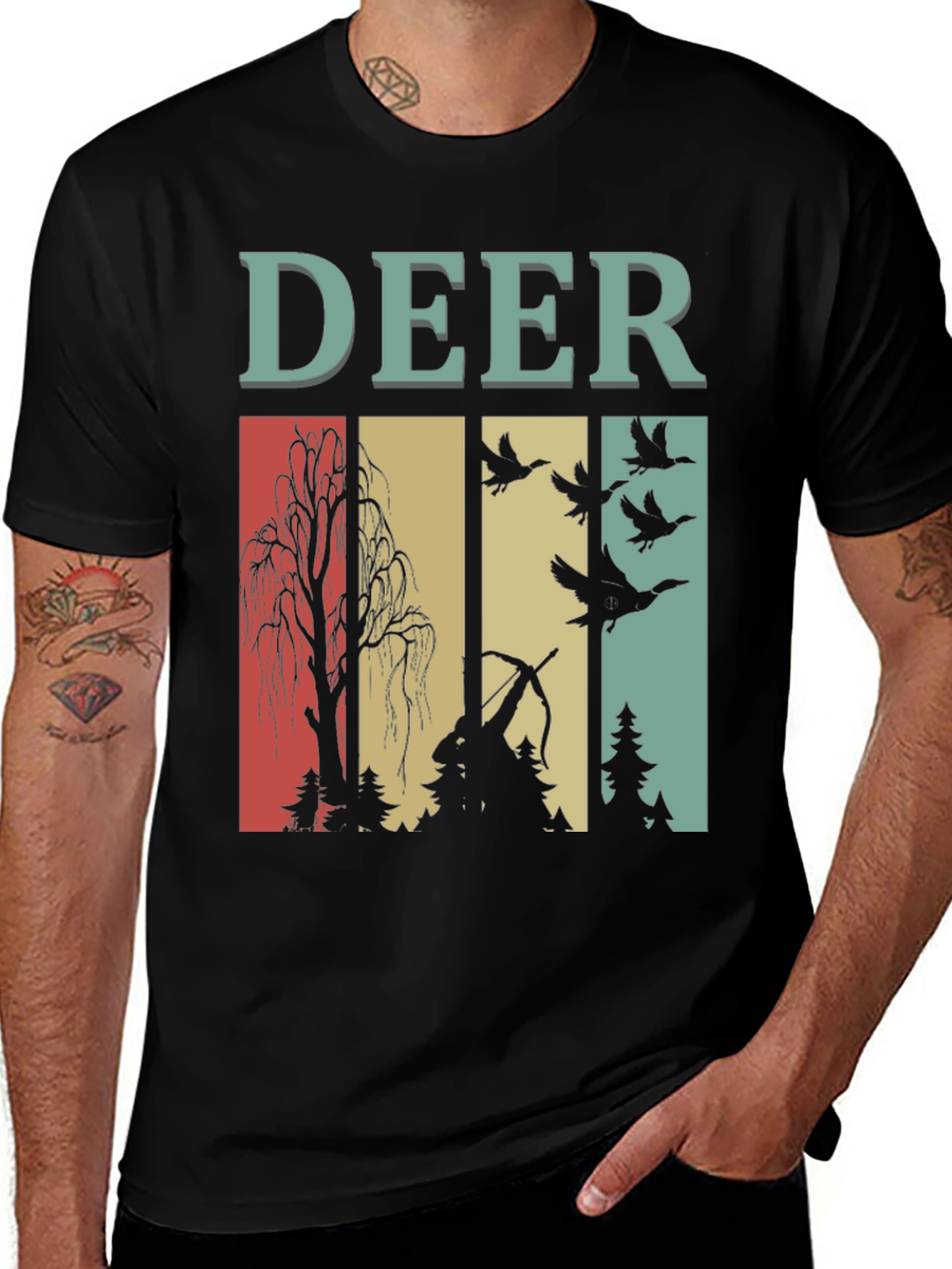 Variant 25 of Vintage Deer Hunting Graphic Tee