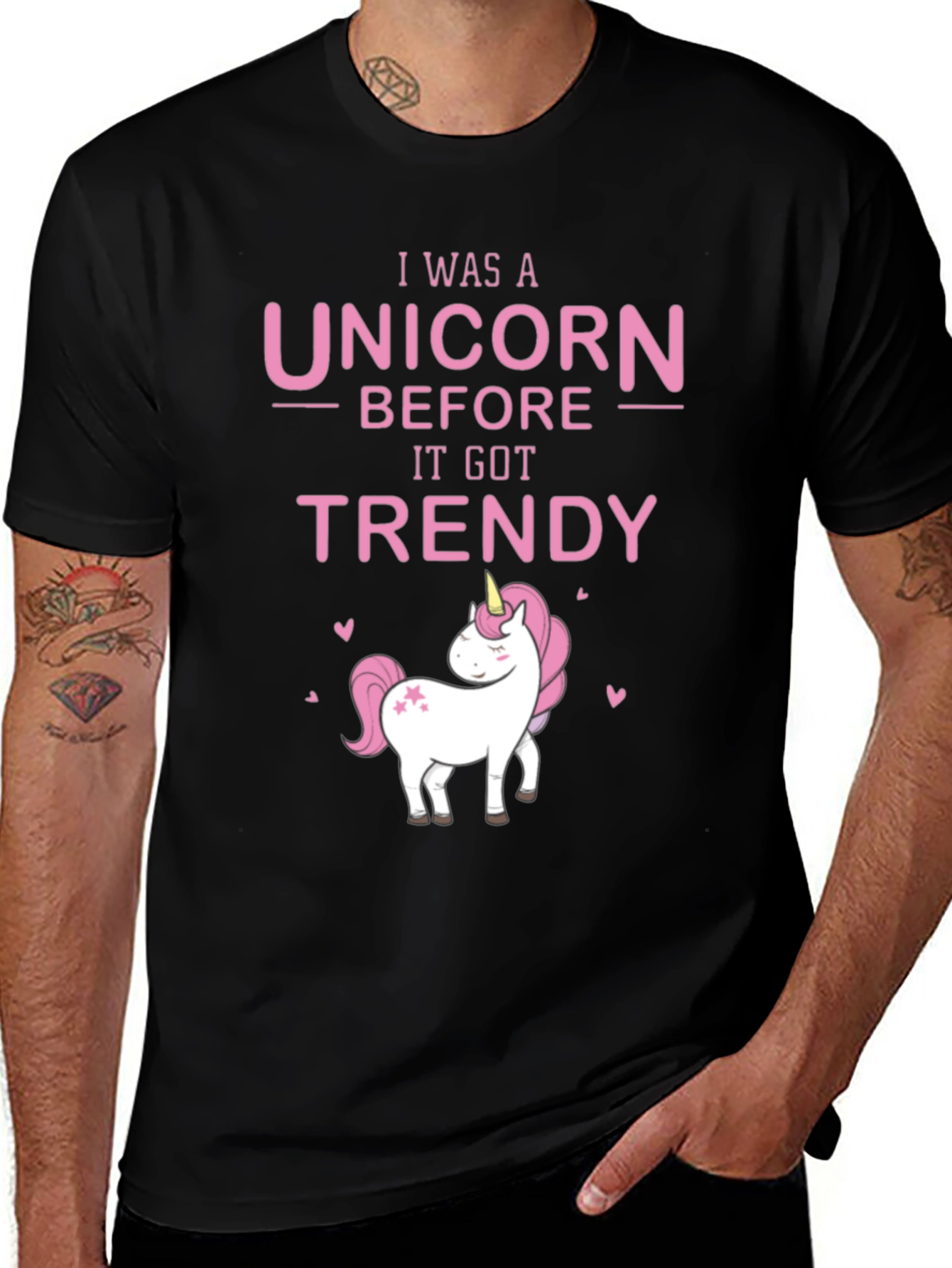 Variant 6 of I Was A Unicorn Trendy Graphic Tee