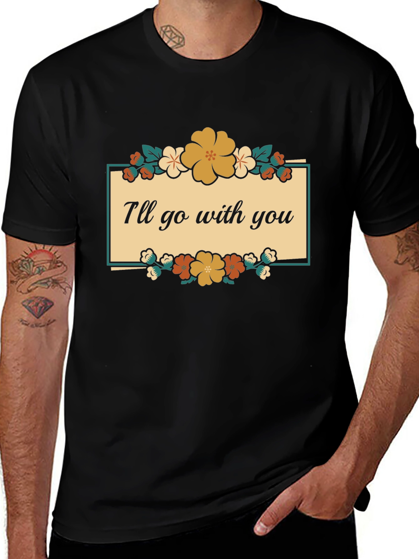I'll Go With You Floral Graphic Tee