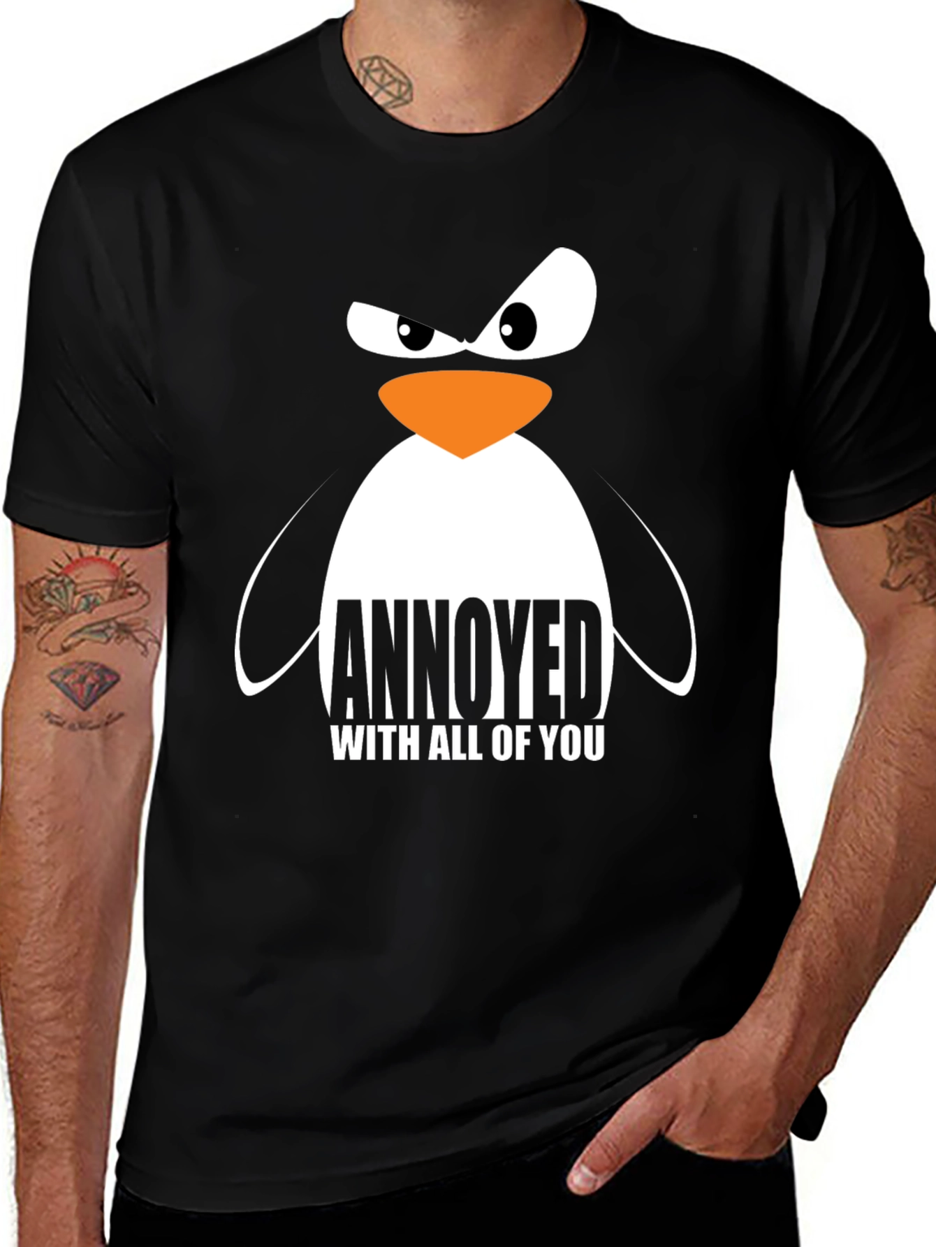 Variant 18 of Annoyed Penguin Graphic T-Shirt