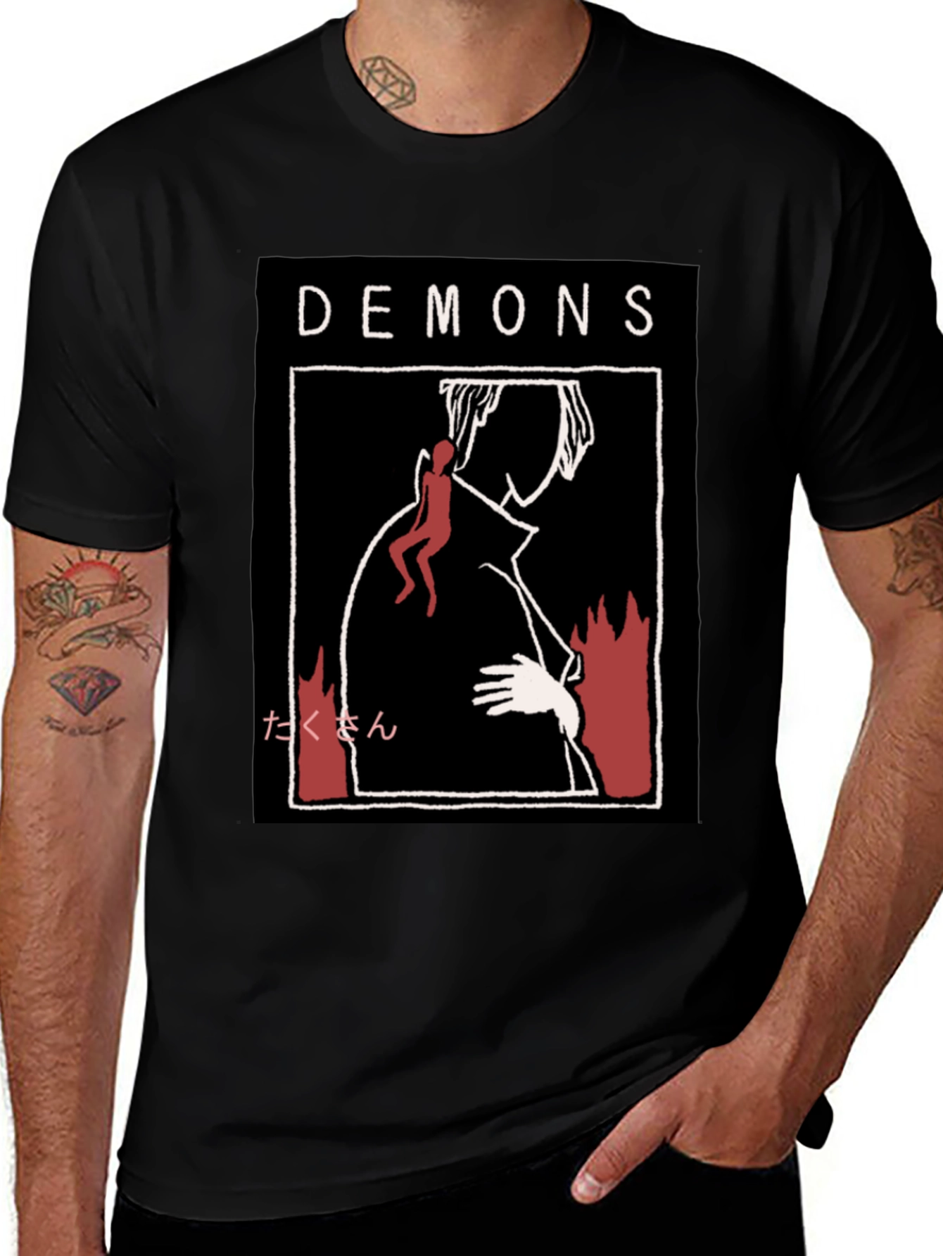 Variant 28 of Demons Graphic Print T-Shirt