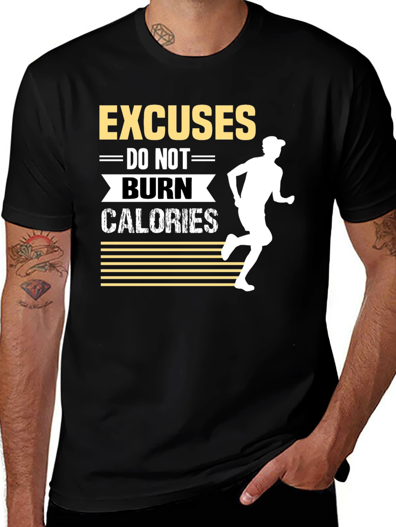 Variant 14 of Excuses Don't Burn Calories T-Shirt