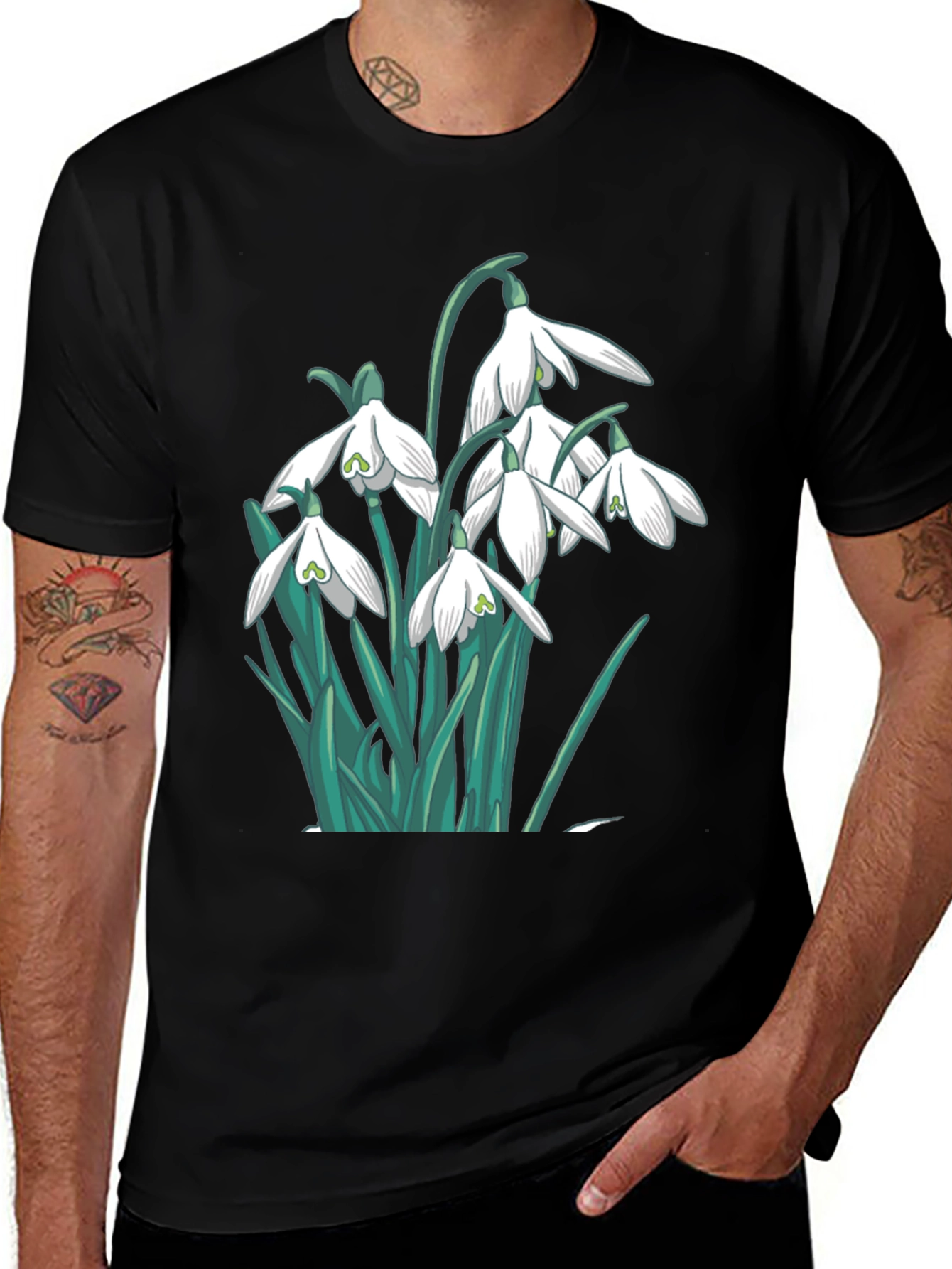 Variant 27 of Snowdrop Flower Graphic T-Shirt