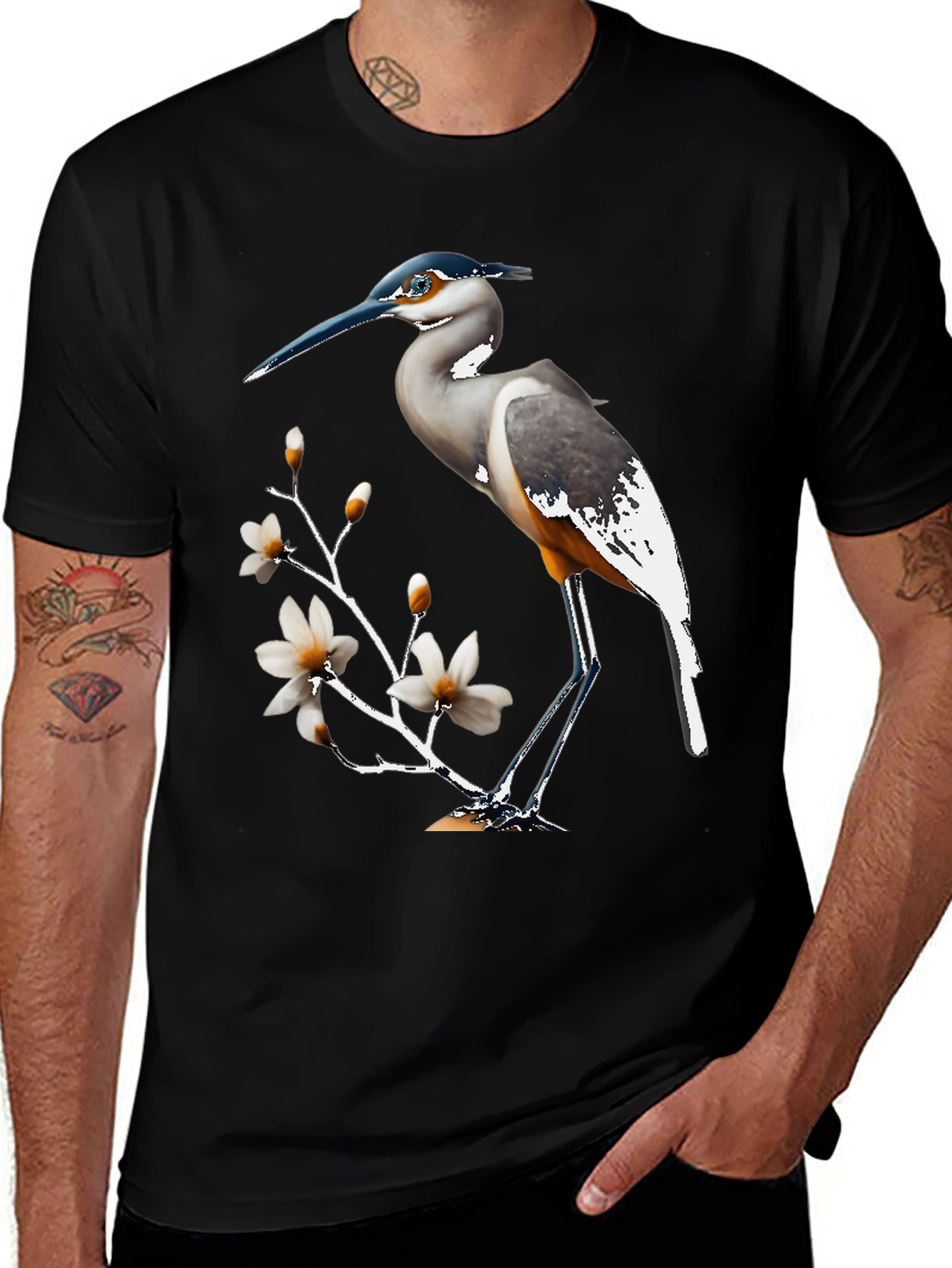Variant 20 of Heron & Magnolia Graphic T-Shirt - Classic Style