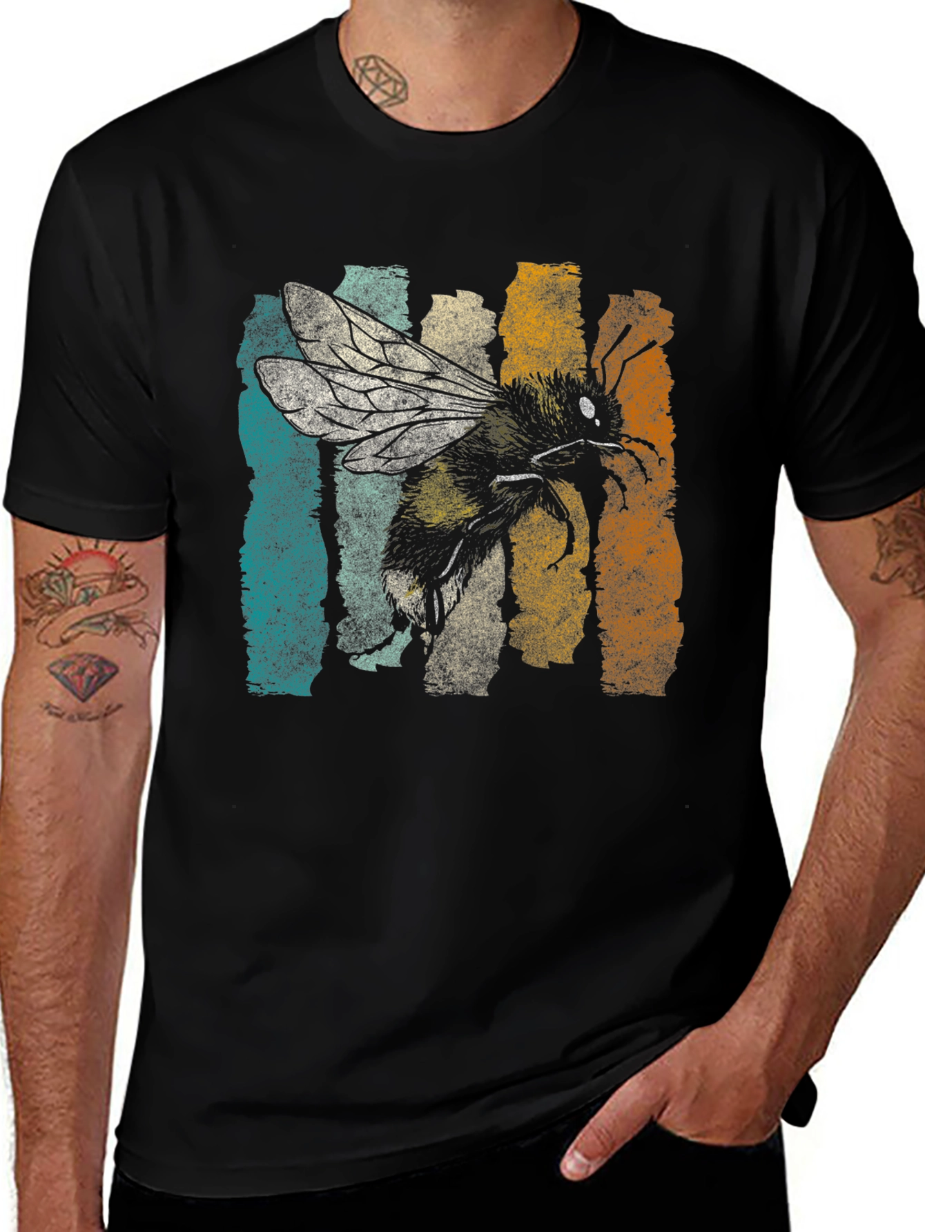 Variant 12 of Bumble Bee Graphic Tee - Retro Style