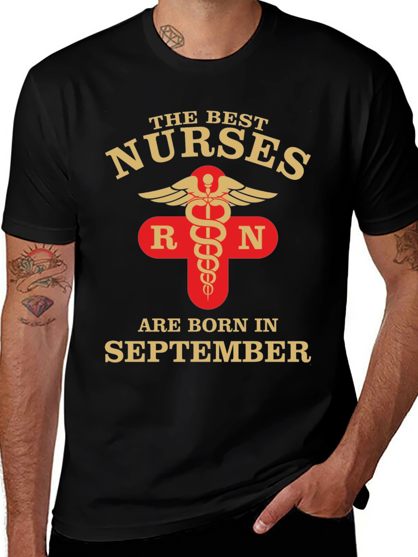 Variant 24 of Best Nurses Born in September T-Shirt RN