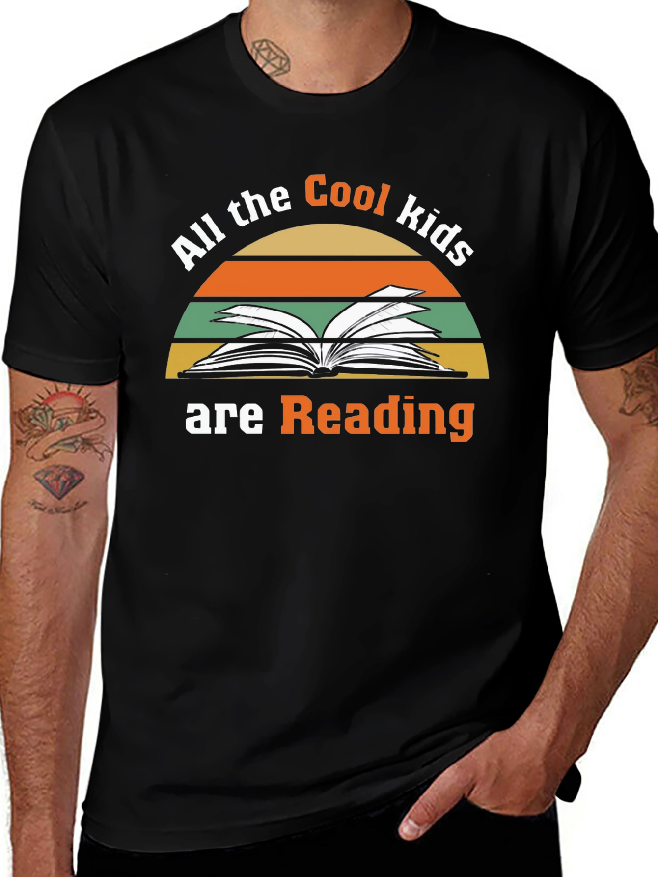 Variant 12 of Cool Kids Reading Graphic Tee - Unisex Cotton T-Shirt