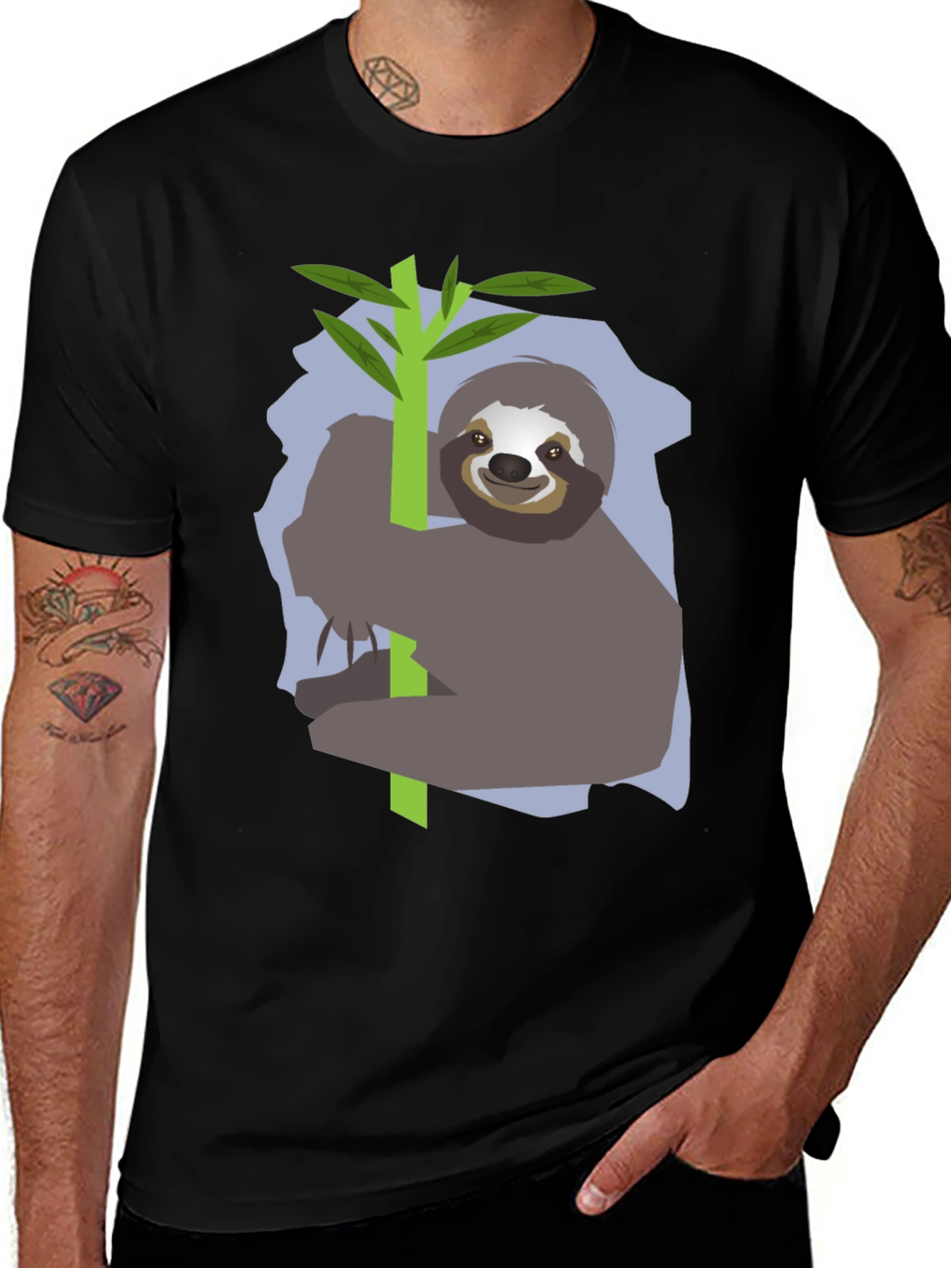 Variant 24 of Sloth on Branch Graphic Tee - Relaxed Fit