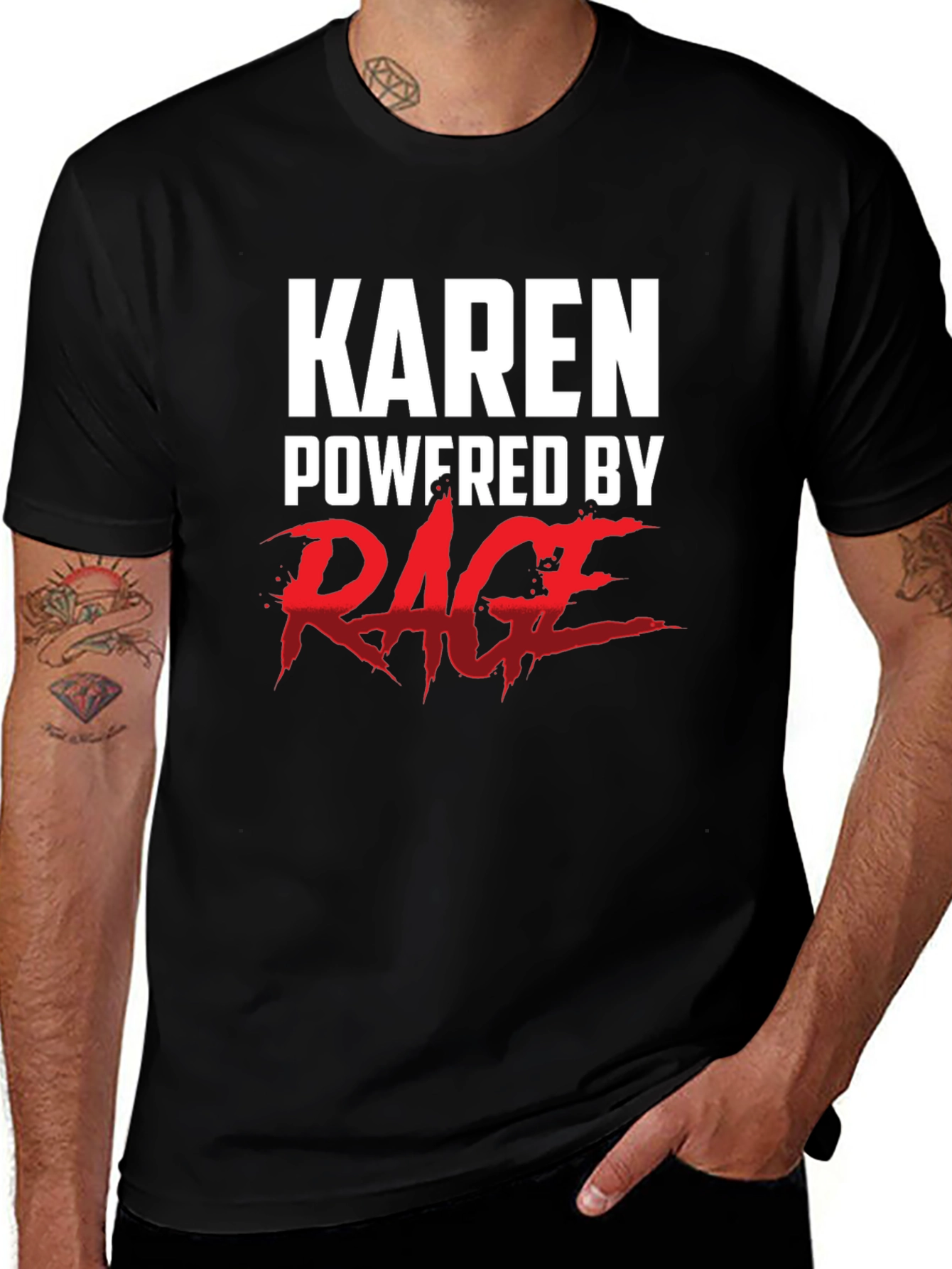Variant 22 of Karen Powered by Rage T-Shirt - Funny Novelty Tee