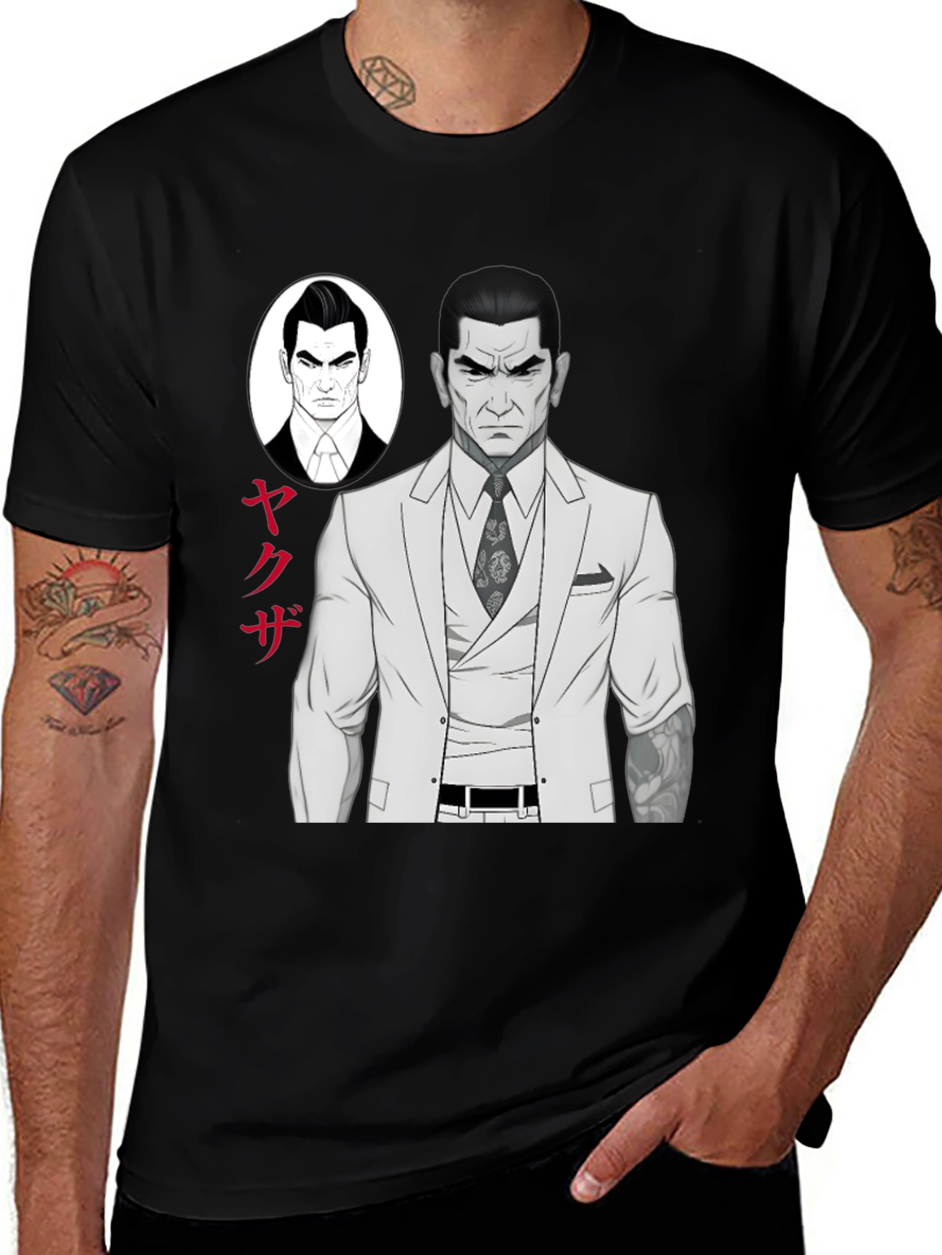 Variant 15 of Yakuza Style Graphic T-Shirt - Black