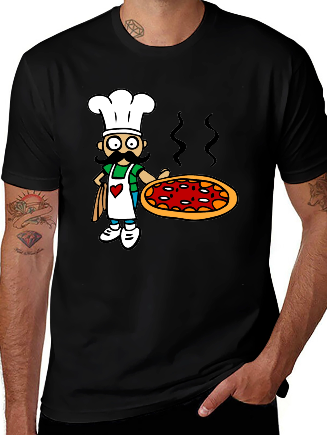 Variant 30 of Chef Pizza Graphic T-Shirt, Fun Foodie Tee
