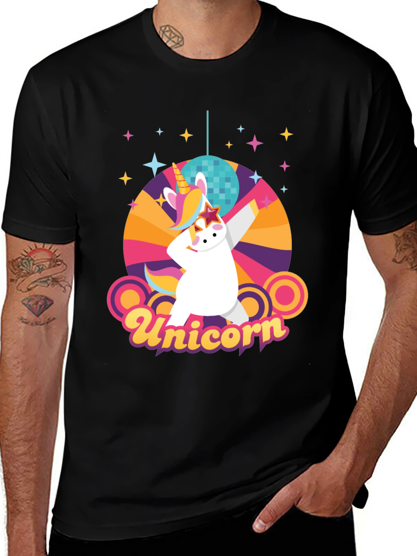 Variant 7 of Retro Unicorn Disco Party T-Shirt