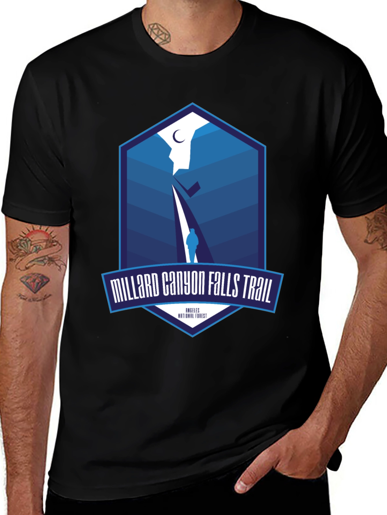 Variant 27 of Millard Canyon Falls Trail Black T-Shirt