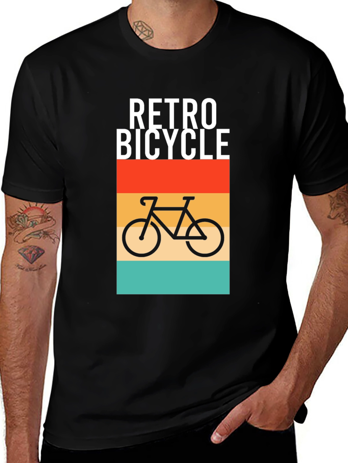 Variant 26 of Retro Bicycle Graphic T-Shirt - Stylish Comfort