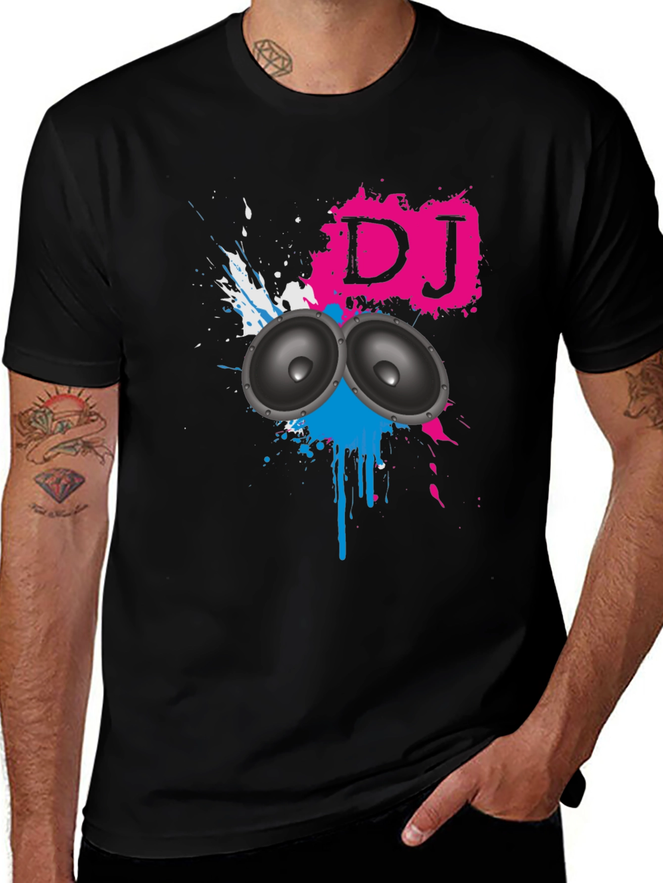 Variant 30 of DJ Graphic Black T-Shirt - Music Lover Tee