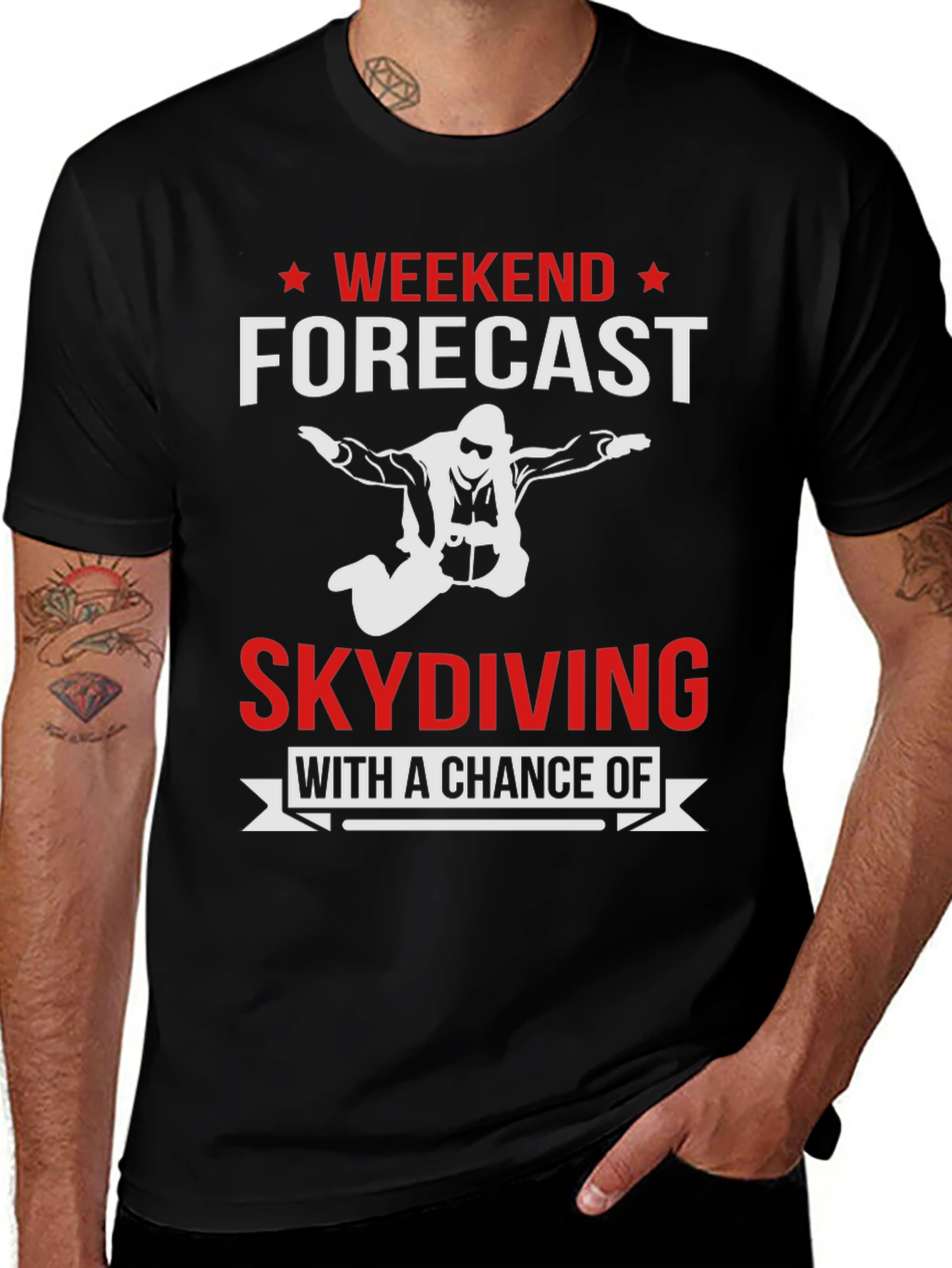 Variant 15 of Skydiving Weekend Forecast Graphic Tee