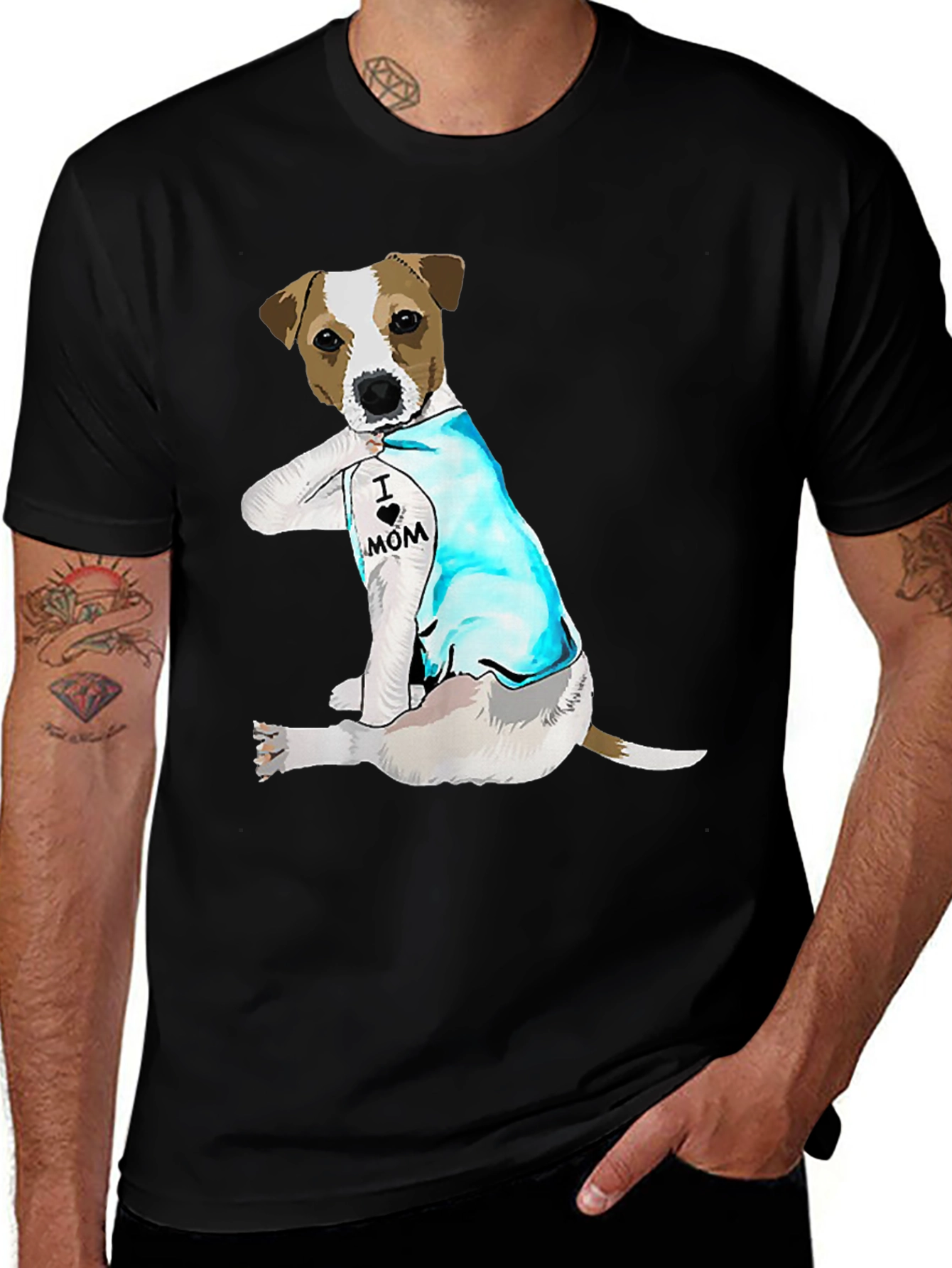 Variant 15 of I Heart Mom Dog Tattoo T-Shirt