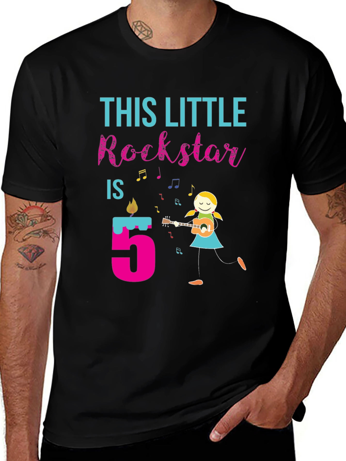 Variant 24 of Little Rockstar 5th Birthday T-Shirt