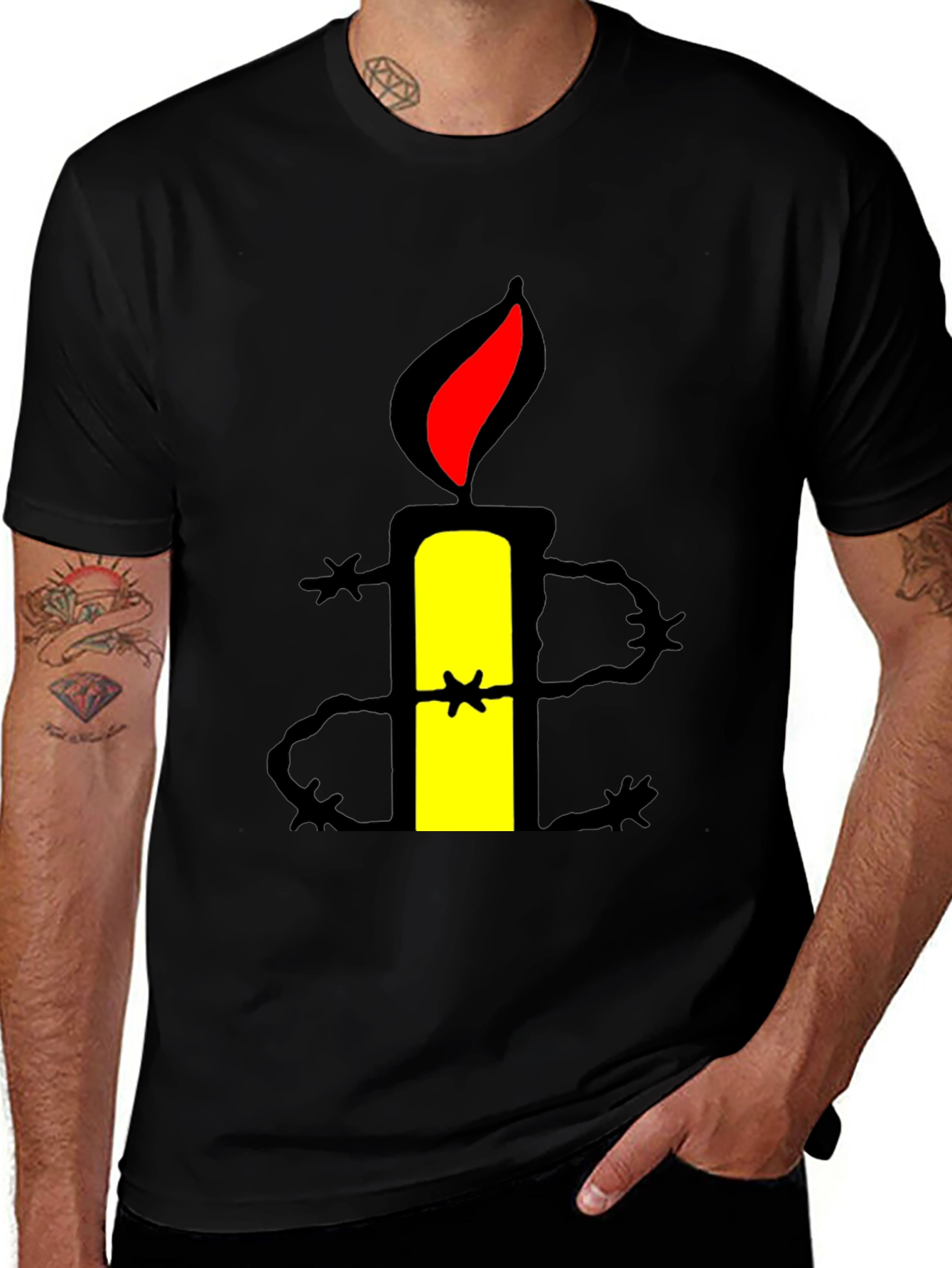 Variant 5 of Amnesty Candle Graphic T-Shirt