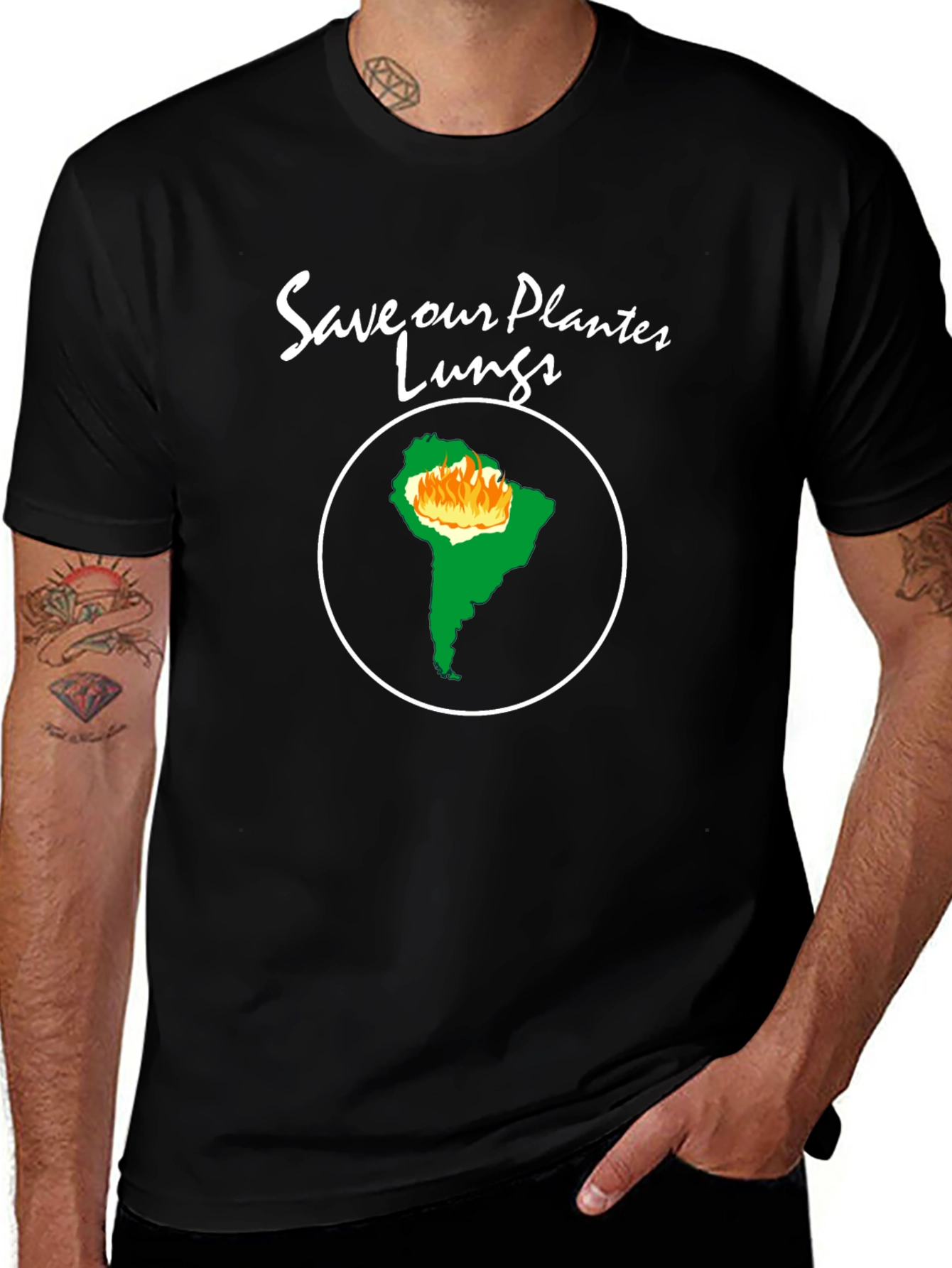 Variant 6 of Save Our Planet's Lungs T-Shirt - Amazon Rainforest