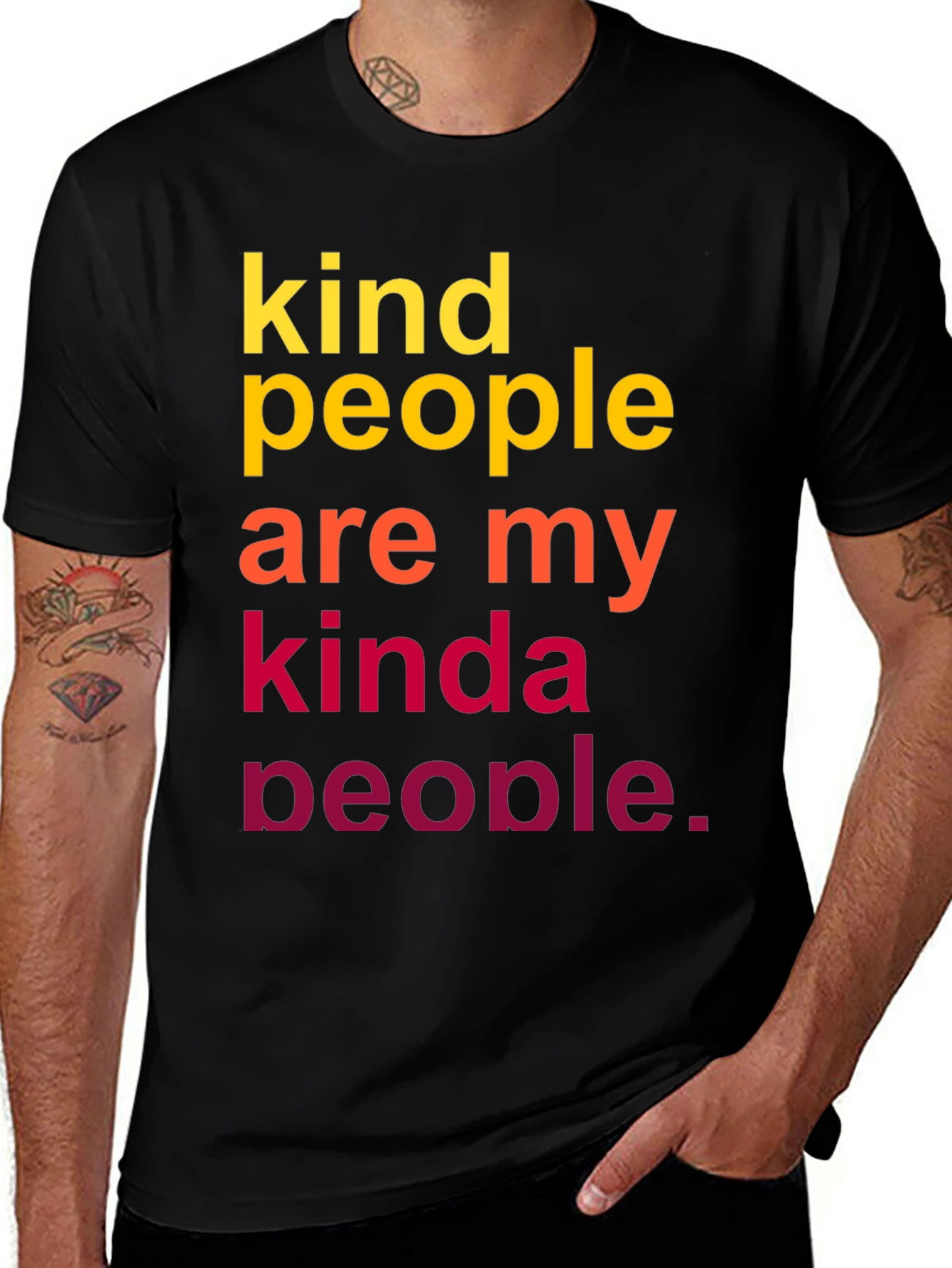 Variant 16 of Kind People Graphic Tee - Black