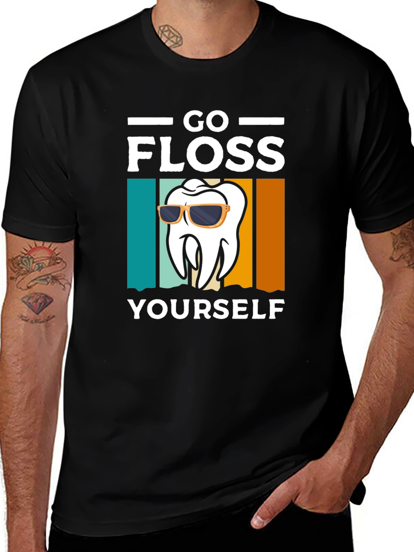 Variant 22 of Go Floss Yourself T-Shirt - Funny Dental Hygiene Tee
