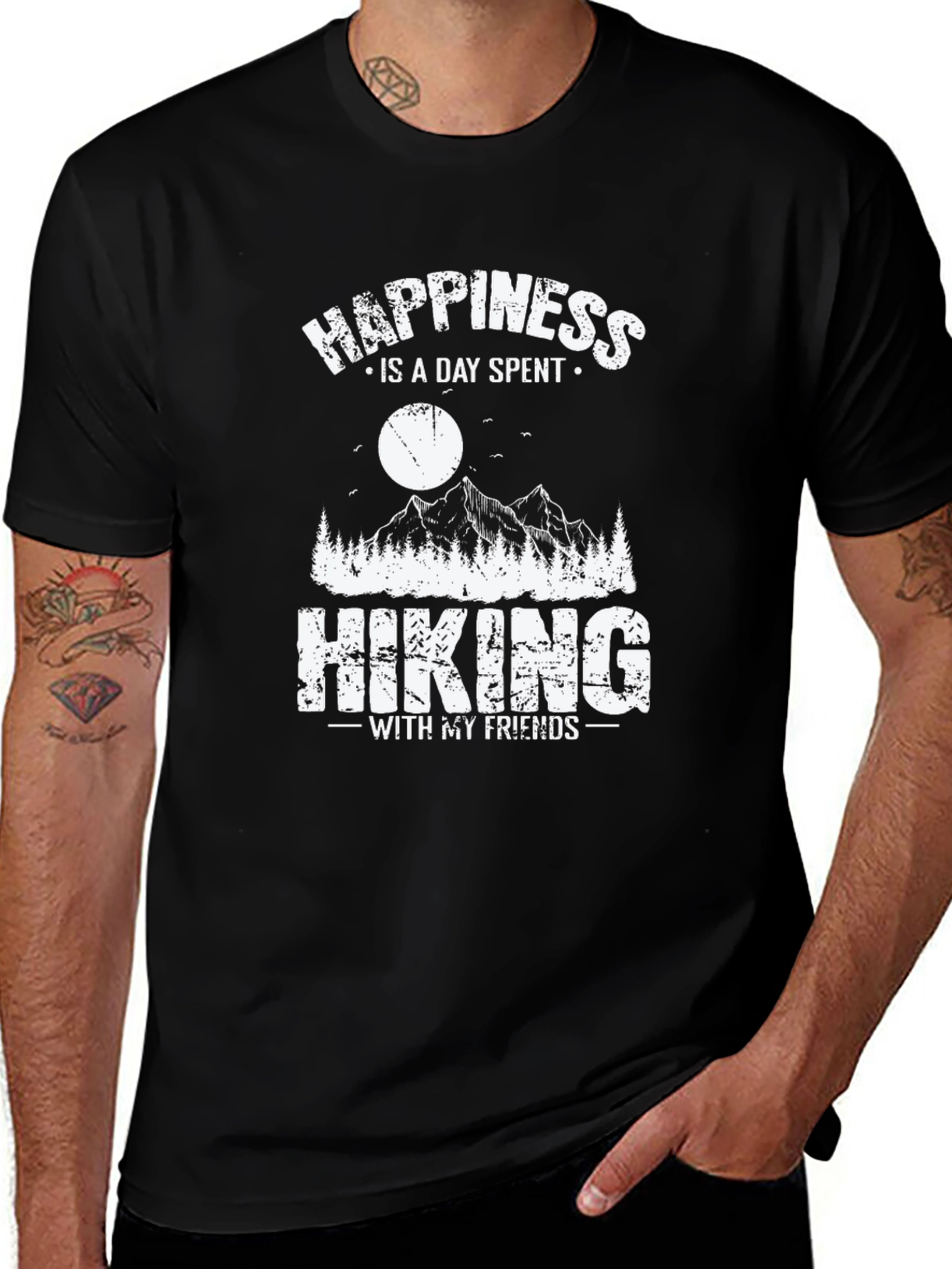 Happiness is Hiking Graphic T-Shirt