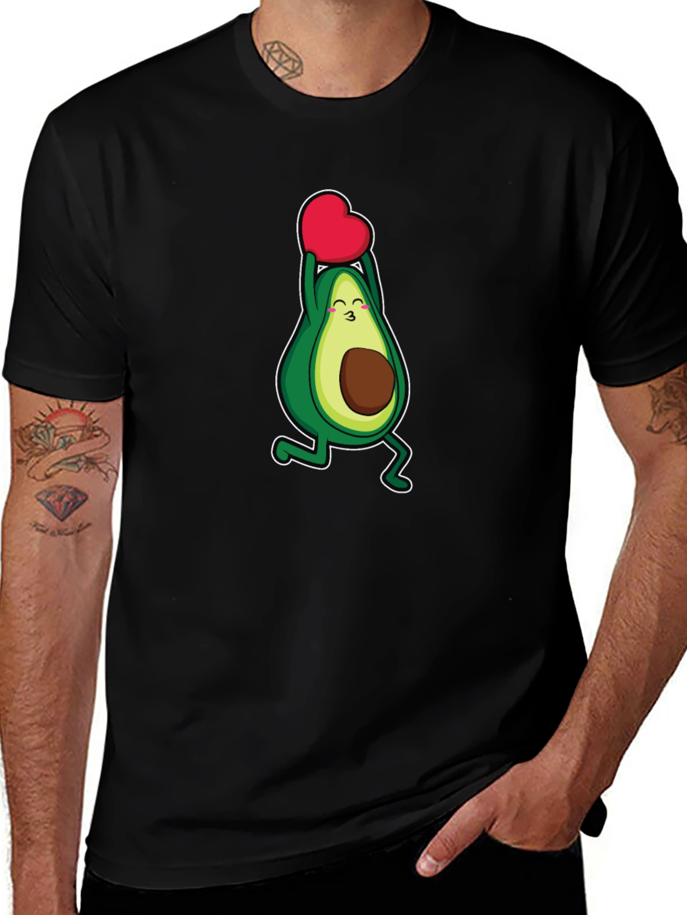 Variant 29 of Avocado Heart T-Shirt - Cute Graphic Tee