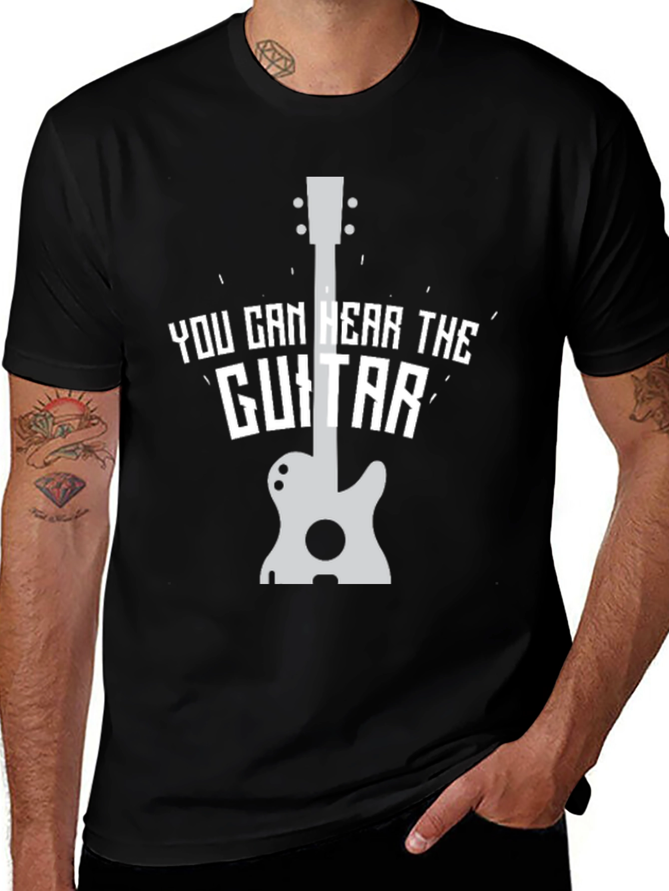 Variant 17 of You Can Hear The Guitar T-Shirt