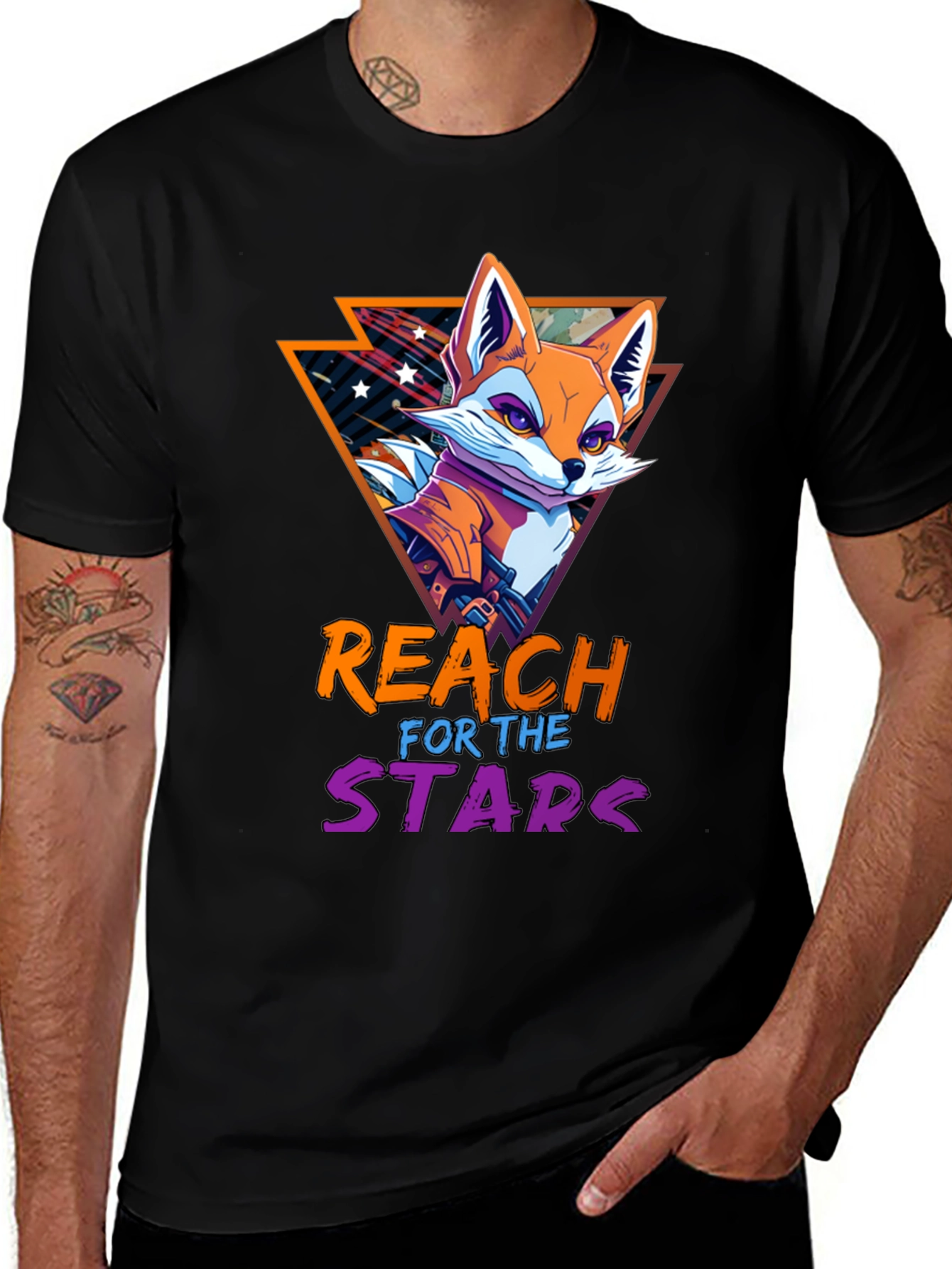 Variant 25 of Reach for the Stars Fox Graphic T-Shirt