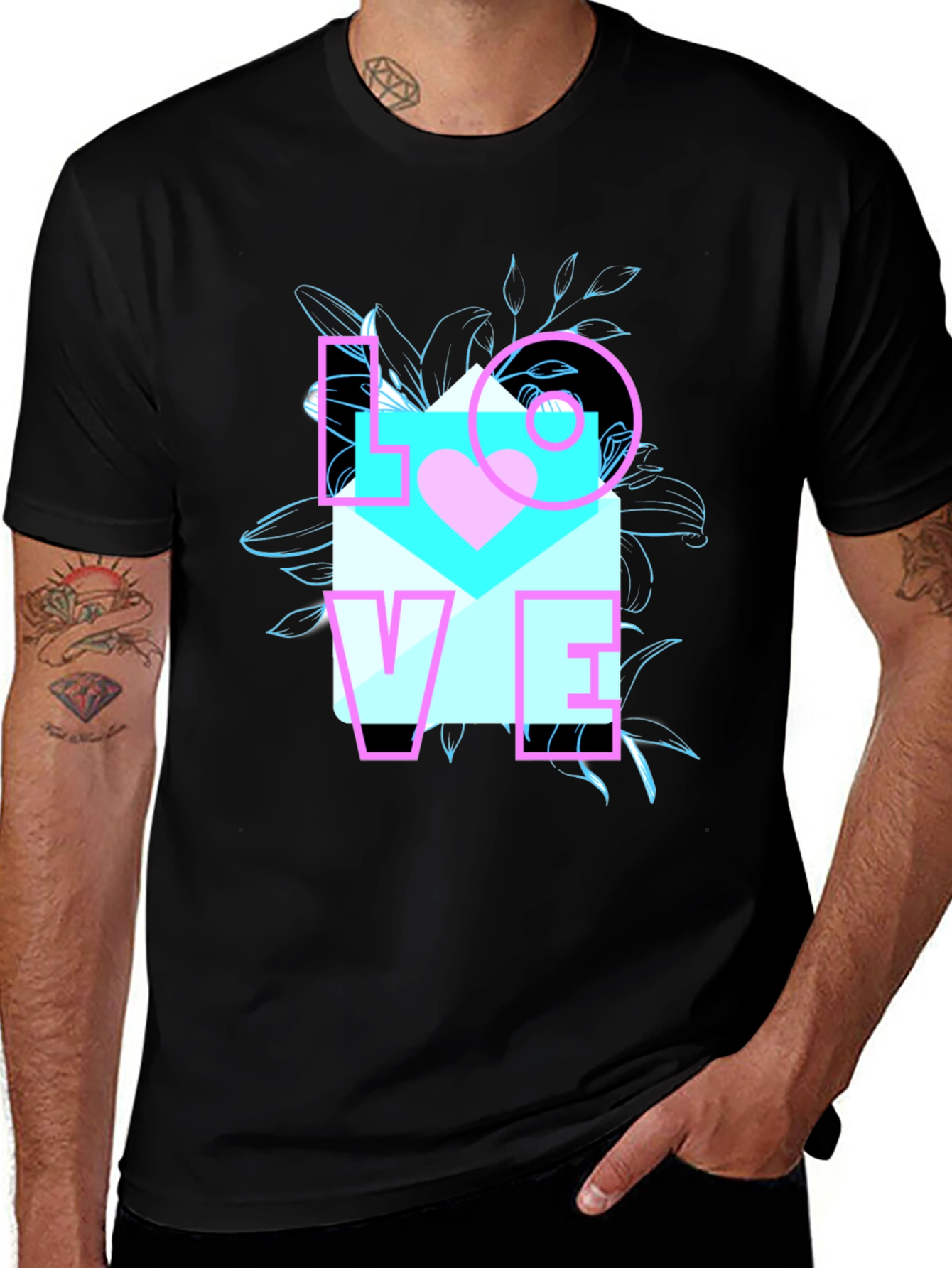 Variant 29 of Love Letter Graphic Tee - Black