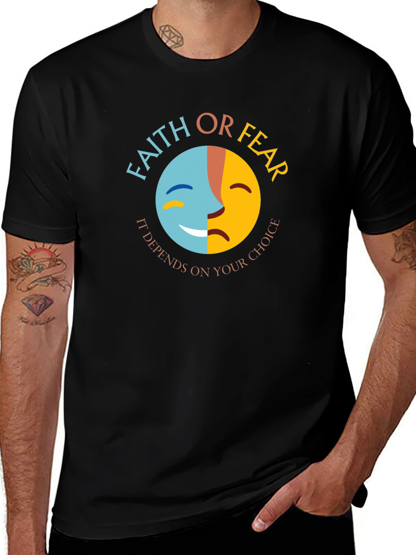 Variant 3 of Faith or Fear Graphic T-Shirt