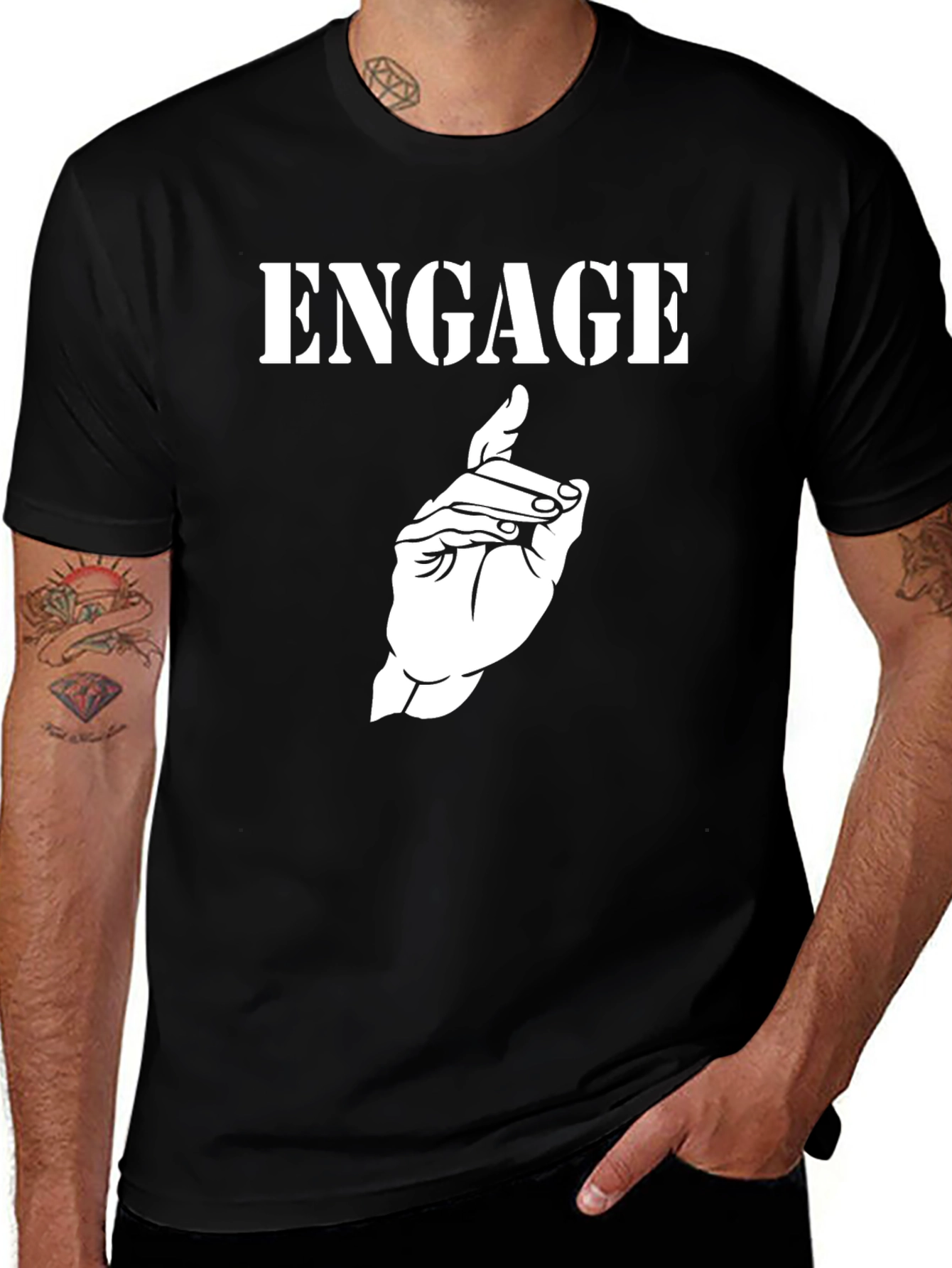 Variant 25 of Engage T-Shirt: Bold Graphic Tee for Sci-Fi Fans