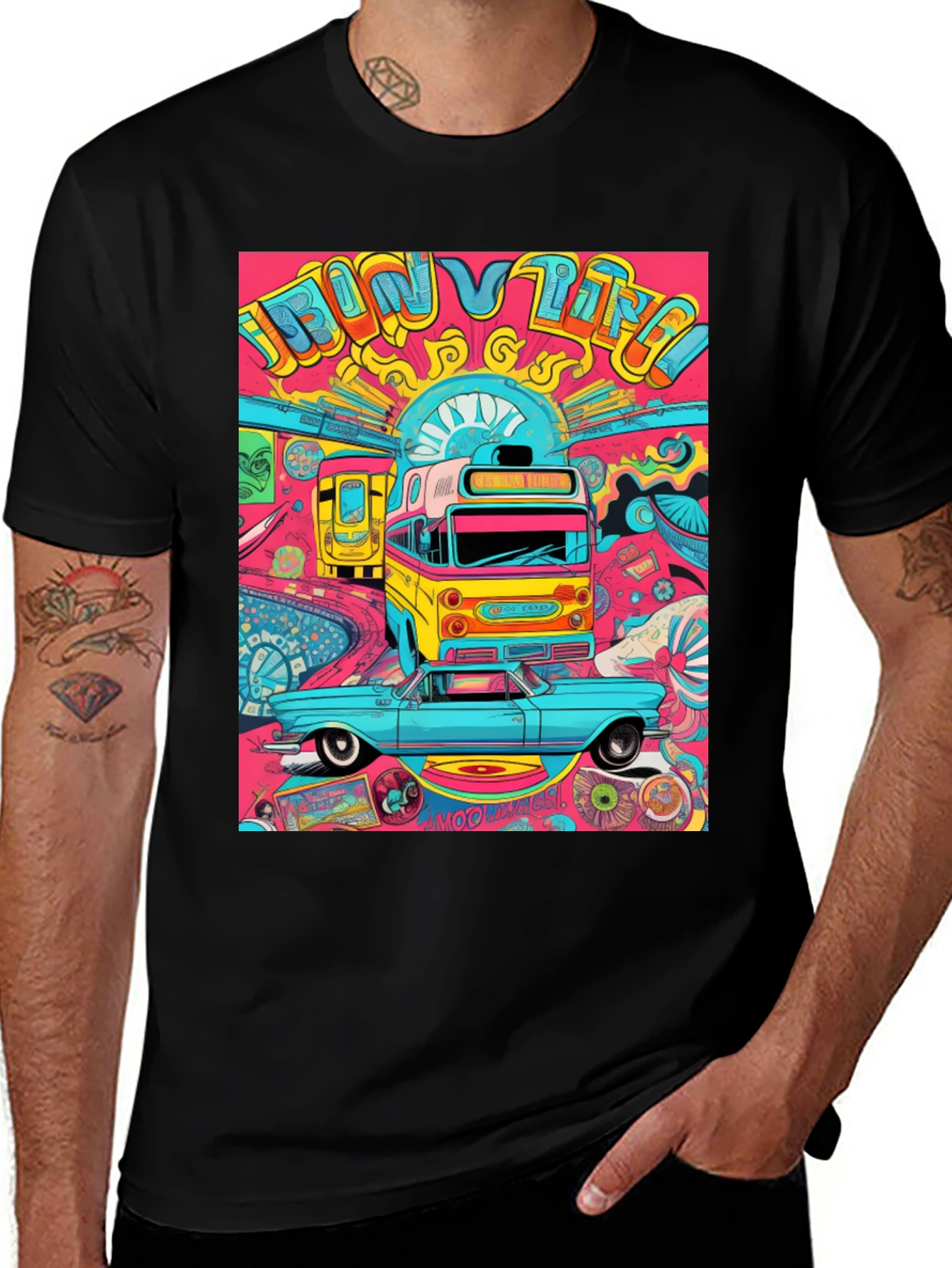 Variant 3 of Groovy Life Graphic Tee