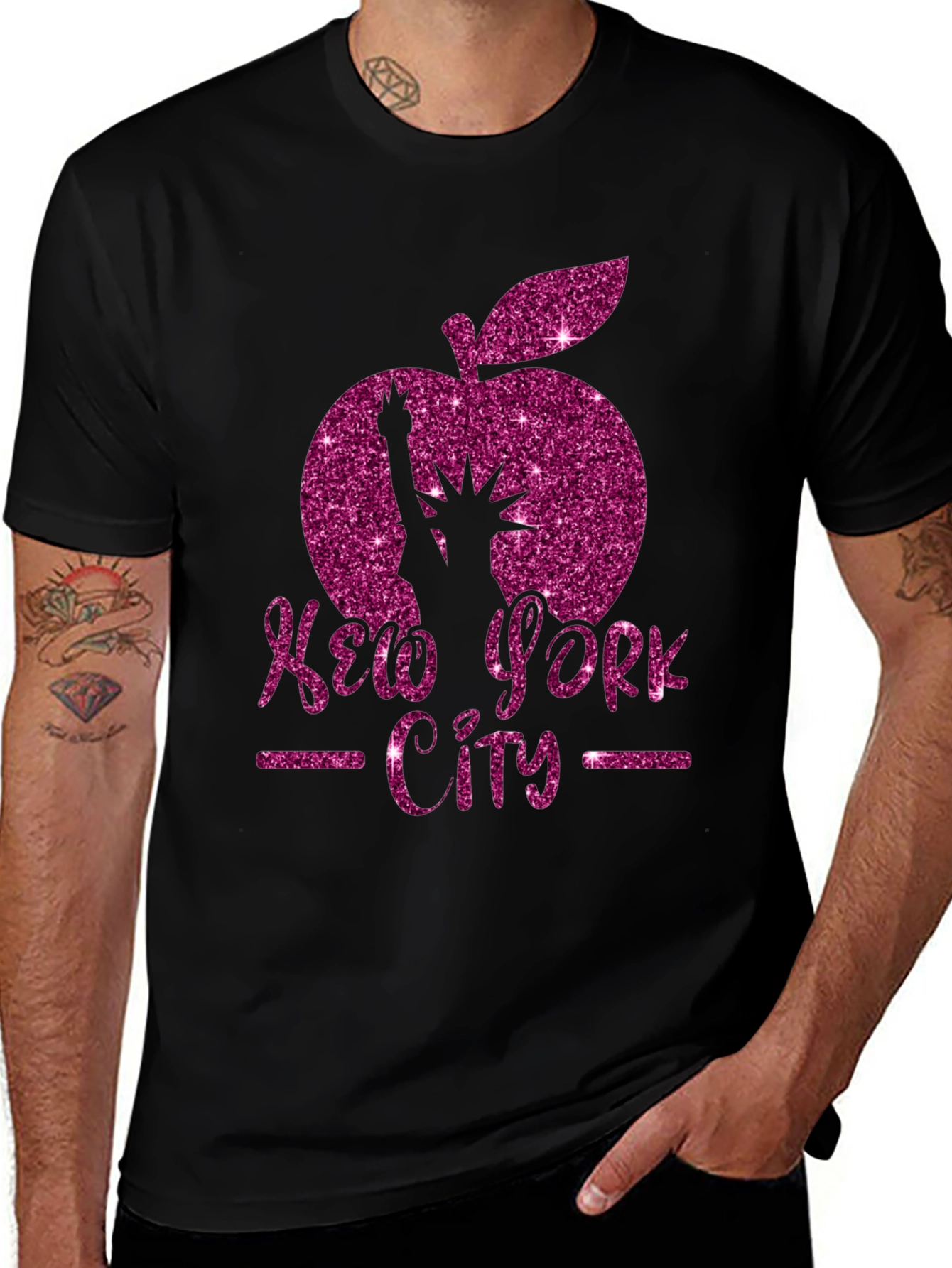 Variant 20 of NYC Glitter Apple T-Shirt