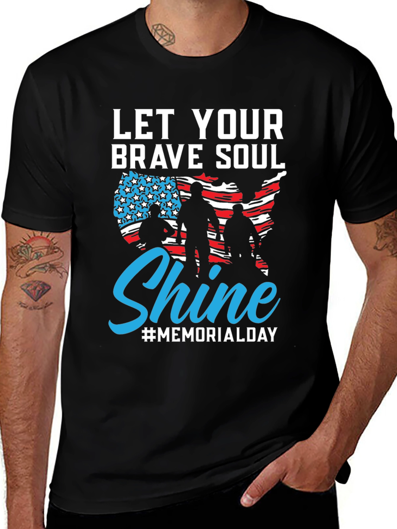Memorial Day Brave Soul Graphic T-Shirt
