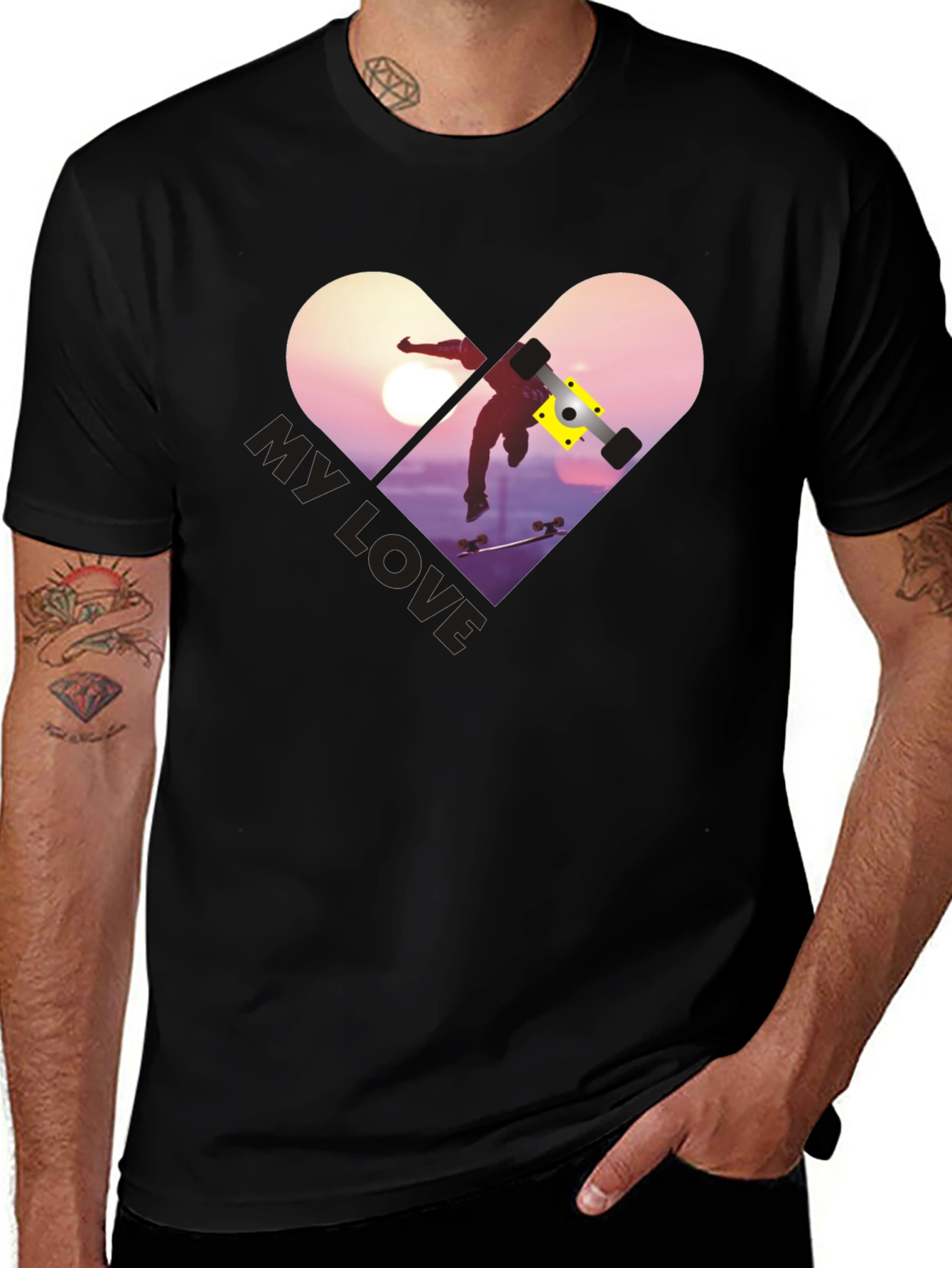 Variant 27 of Skateboarding My Love T-Shirt - Stylish Graphic Tee