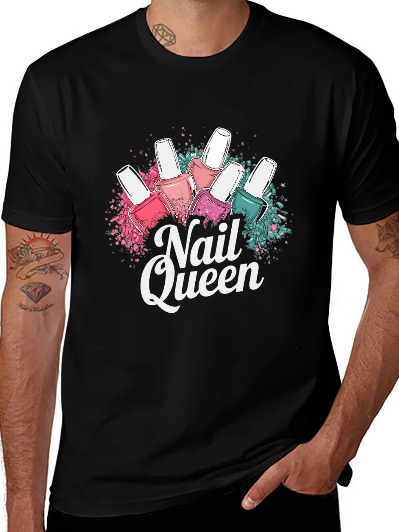 Nail Queen T-Shirt - Stylish Manicure Design