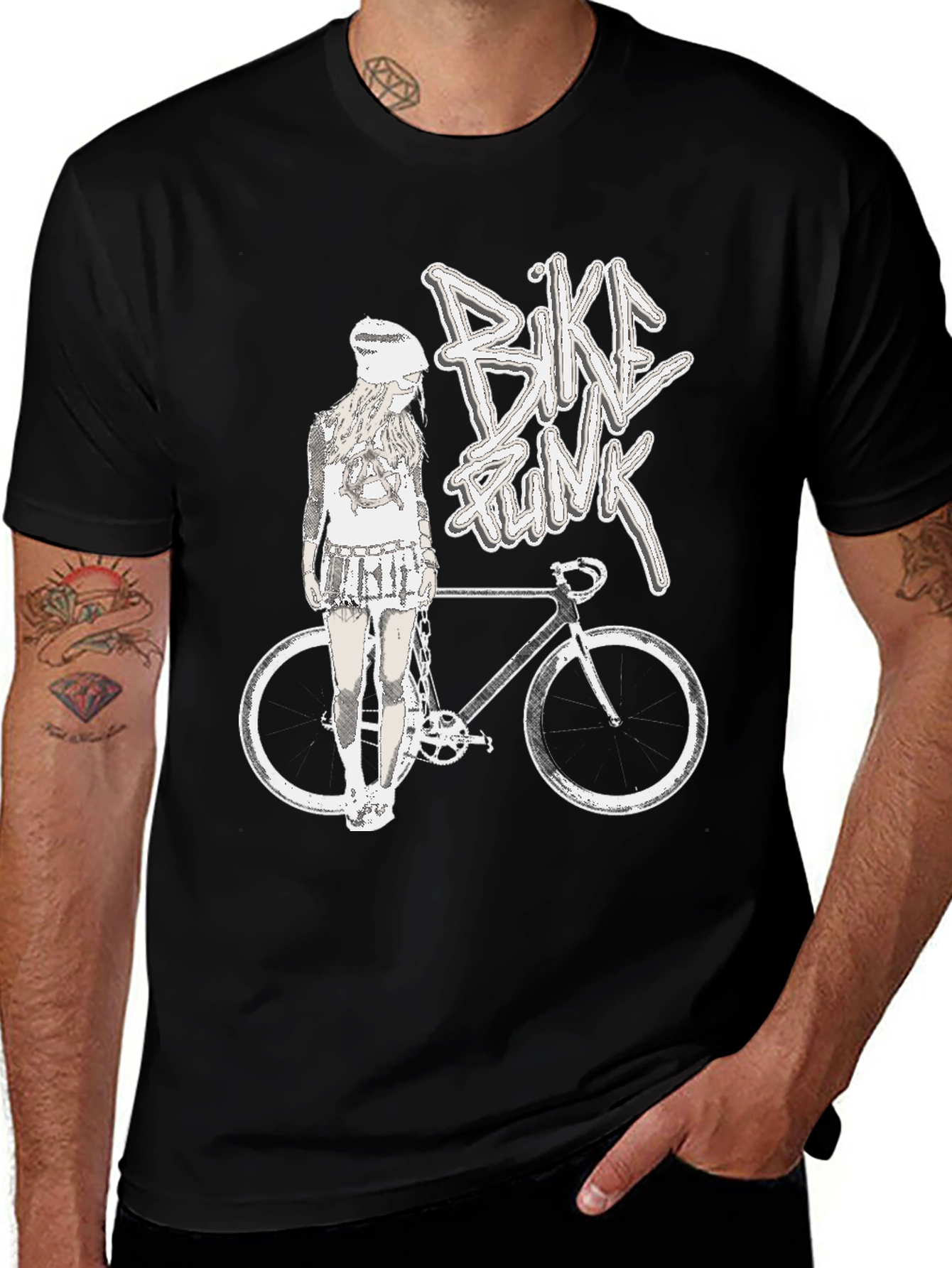 Variant 14 of Bike Punk Graphic Tee - Cool Casual Wear