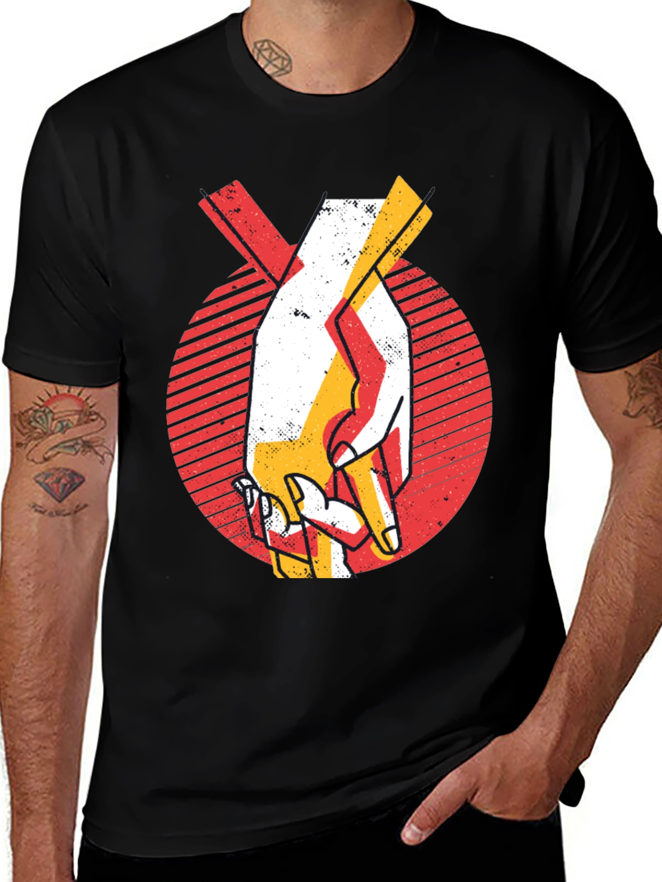 Variant 23 of Handshake Graphic Tee - Retro Style