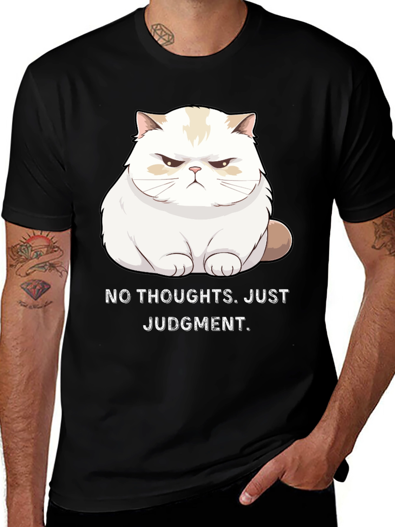 Variant 9 of Grumpy Cat Tee - No Thoughts Just Judgment