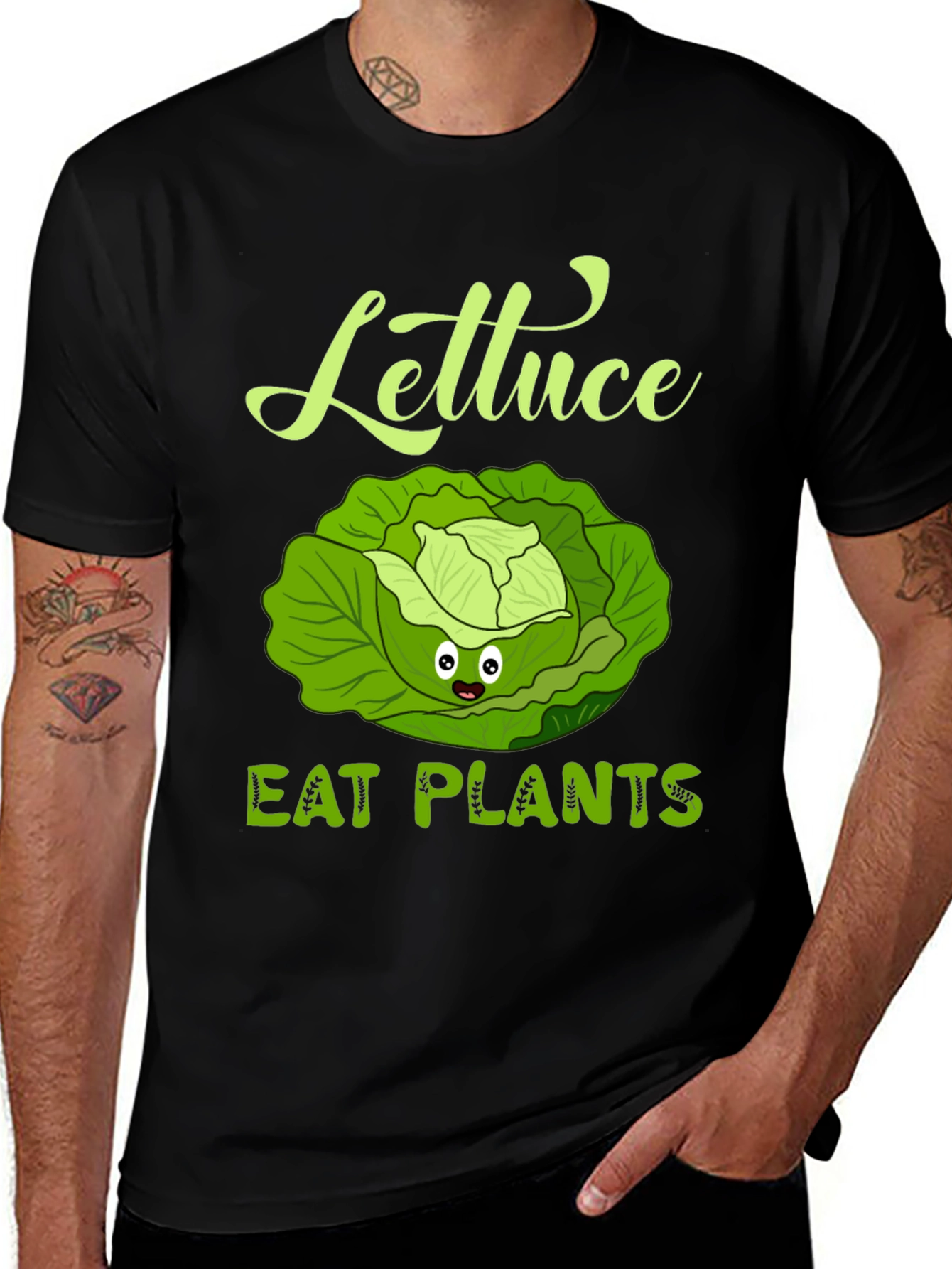 Variant 30 of Lettuce Eat Plants Graphic T-Shirt - Vegan Style